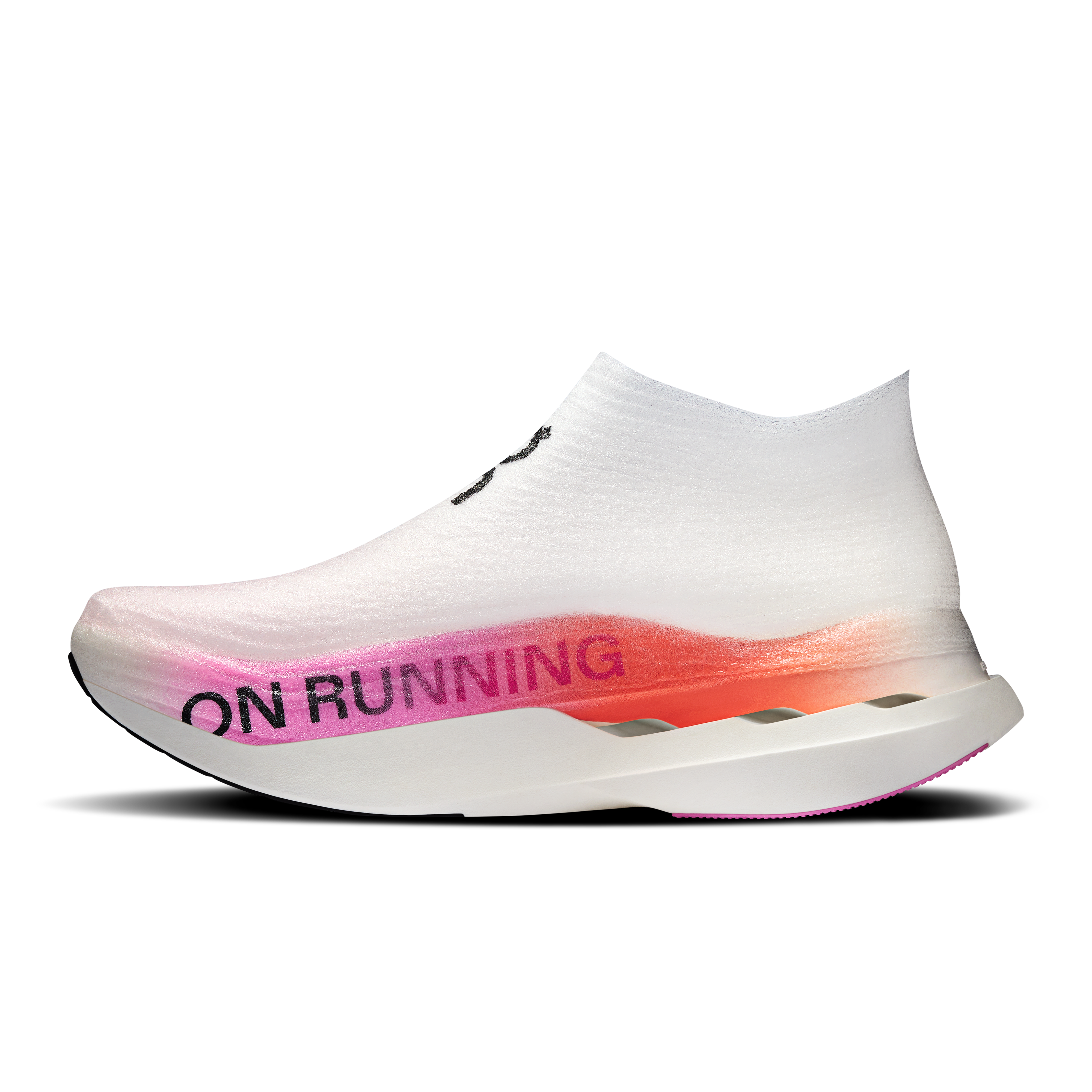 On Cloudboom Strike LS White & Raspberry Unisexe Running sur route Chaussures