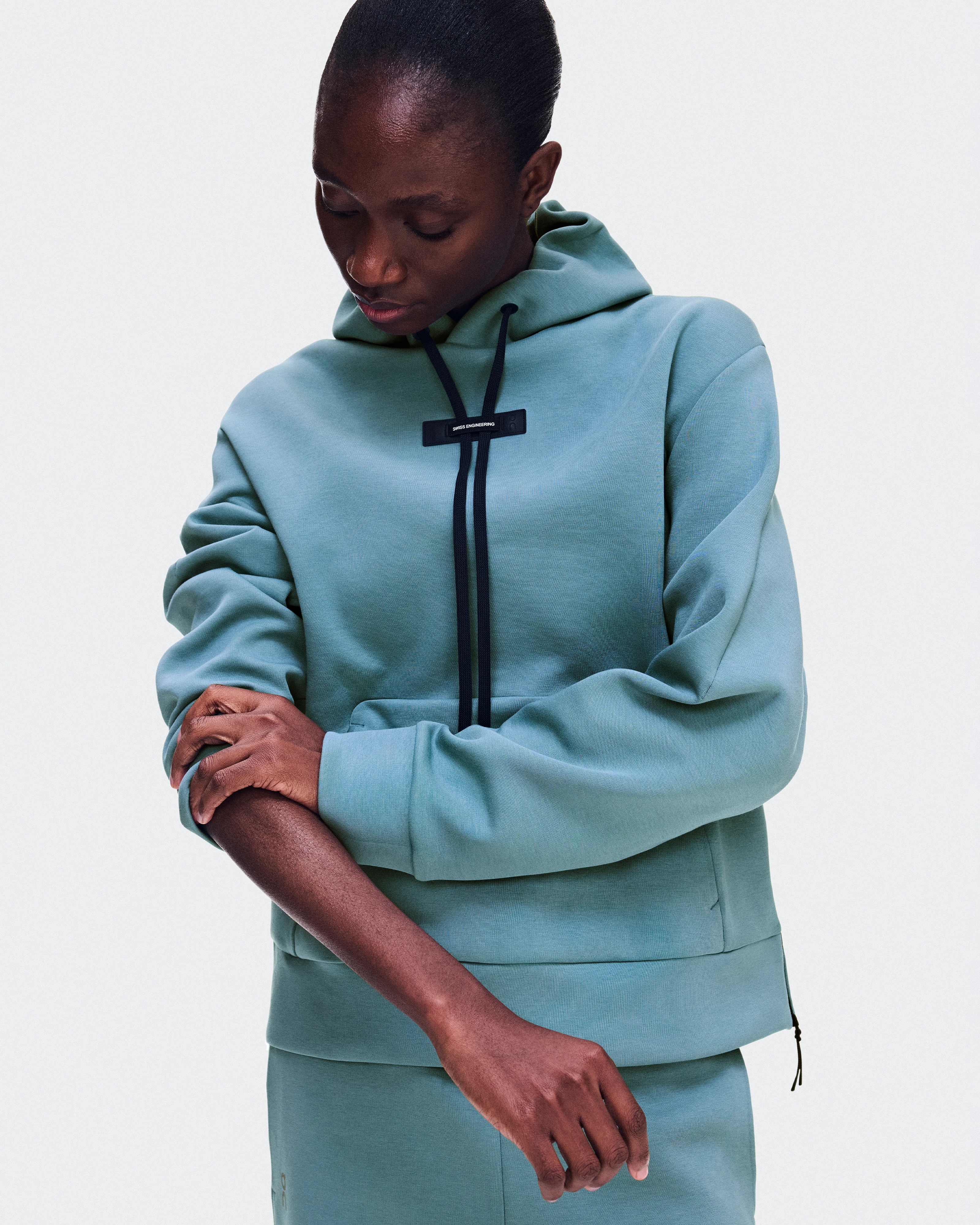 On Focus Tech Hoodie Agave Donna Felpe