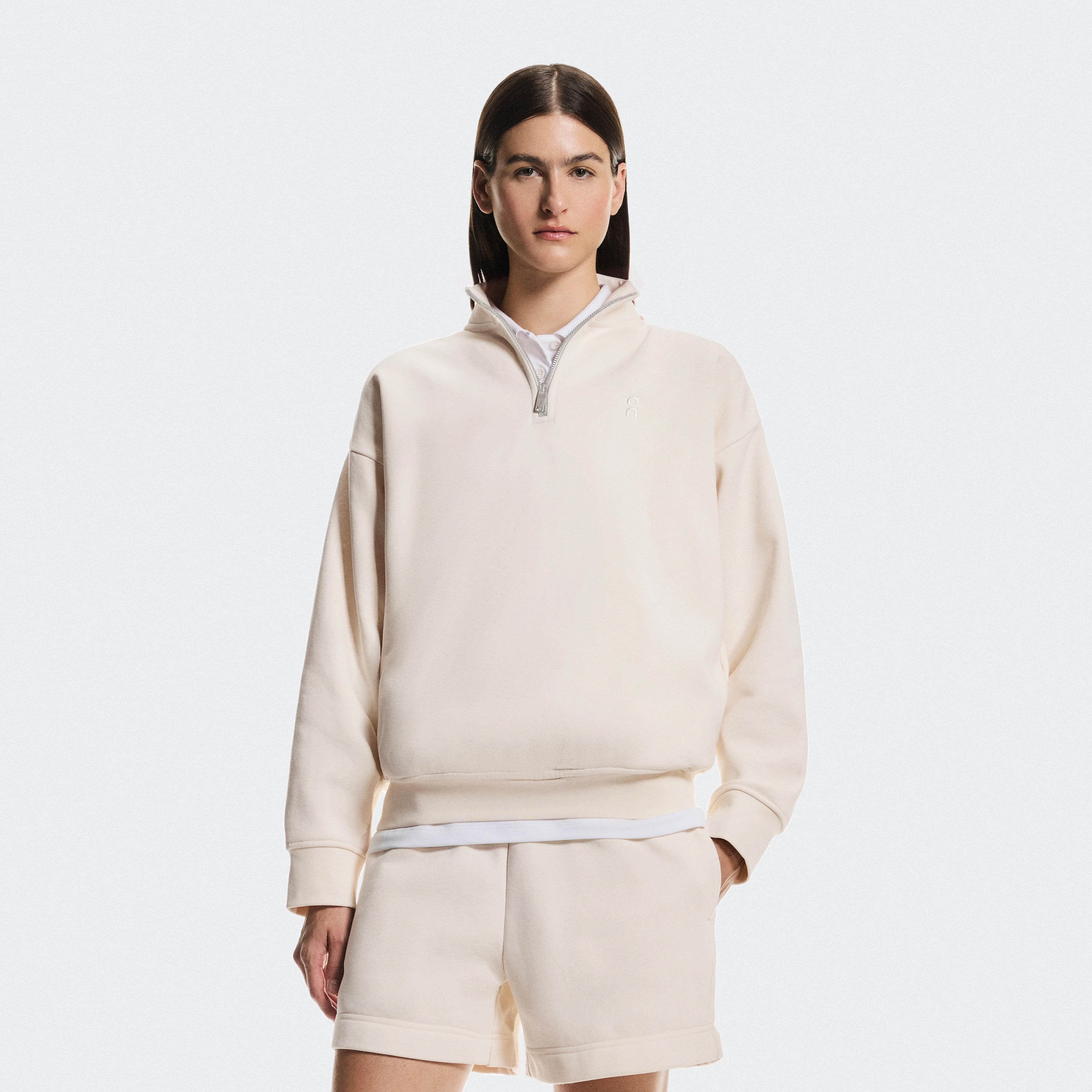 On Club Collective 1/4 Zip ベージュ ウィメンズ ウィメンズ – 一日中快適 ジャケット