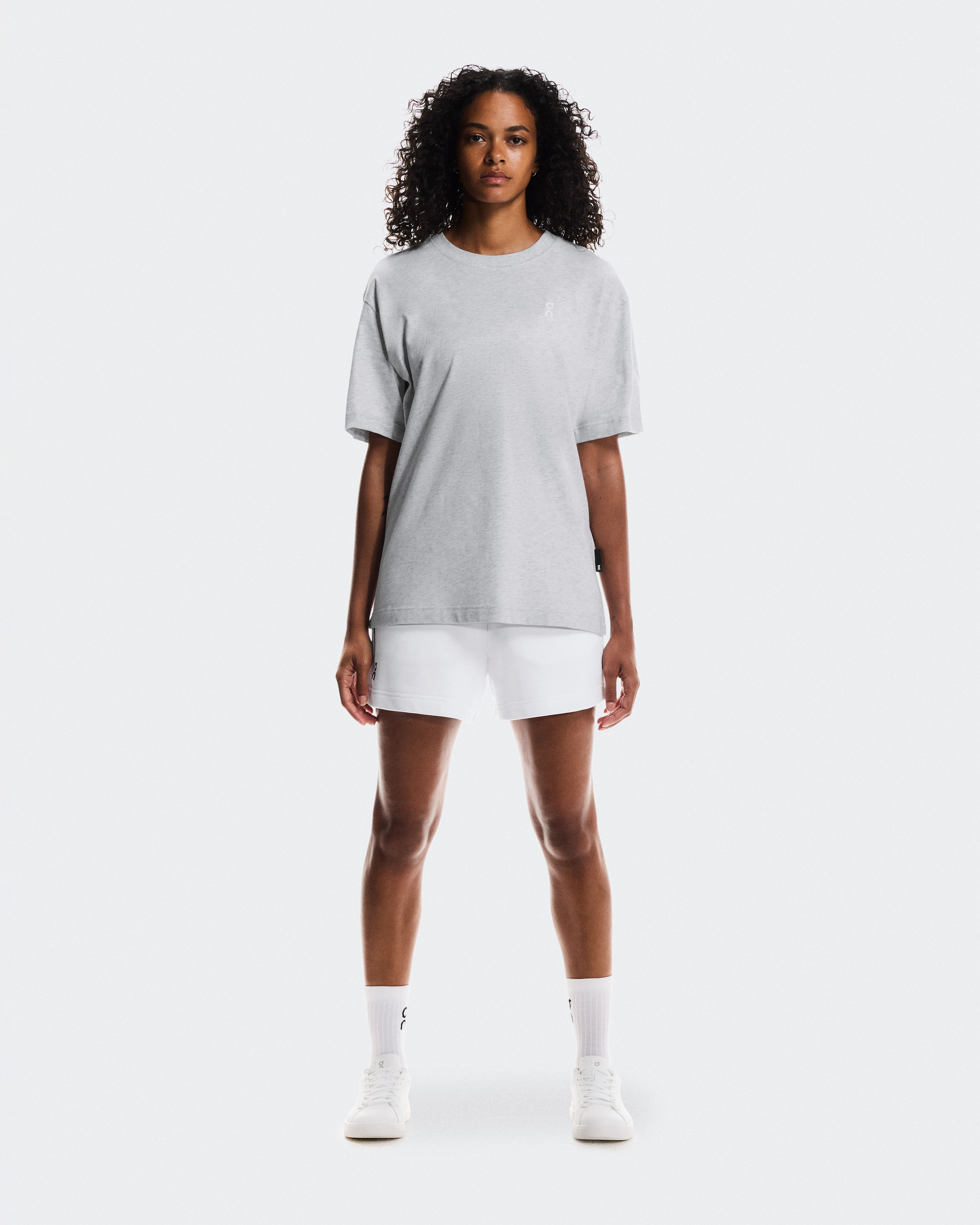 On Club-T Smash Grey Heather Women Tops and t-shirts