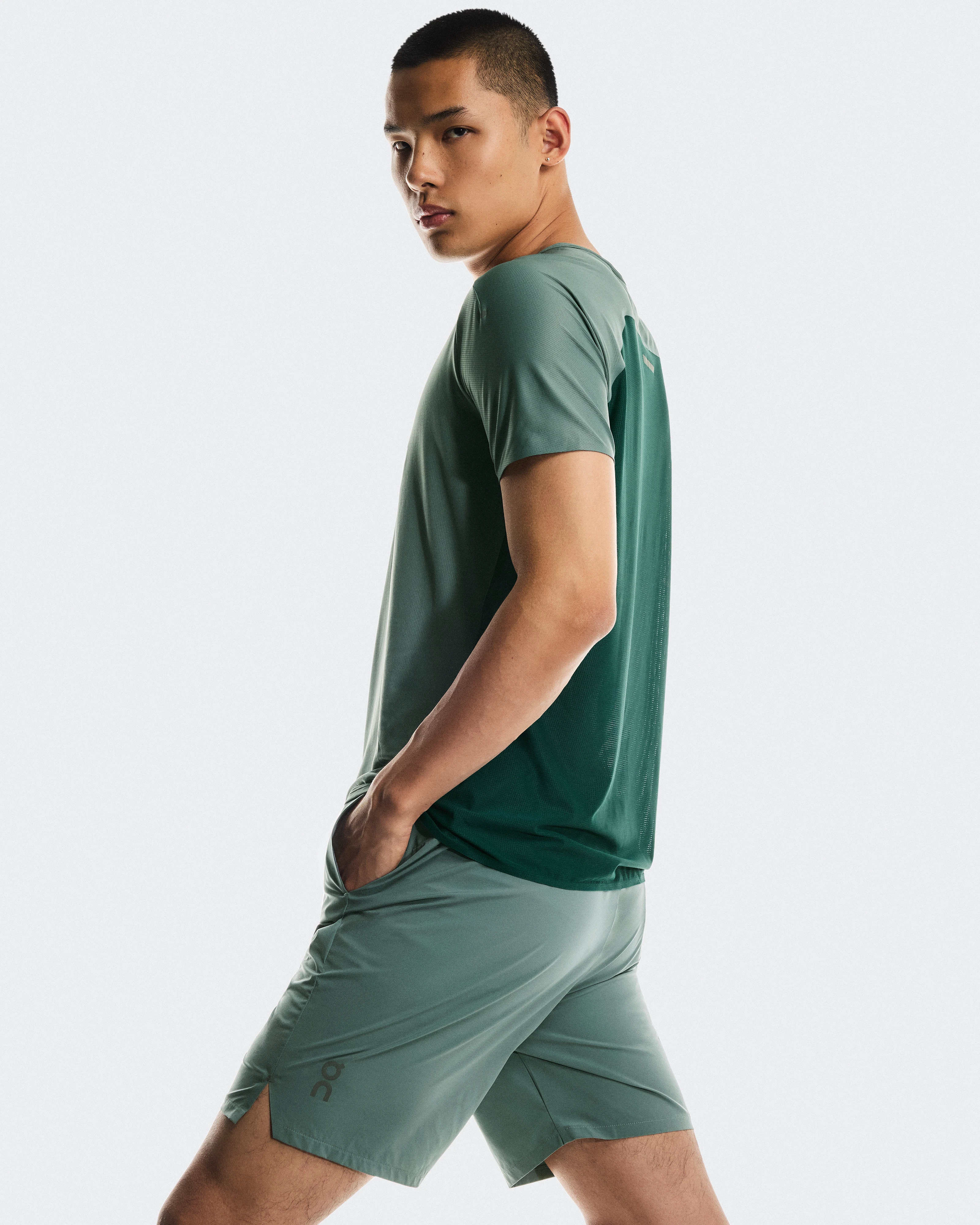 On Performance Hybrid Short Olive Men Shorts
