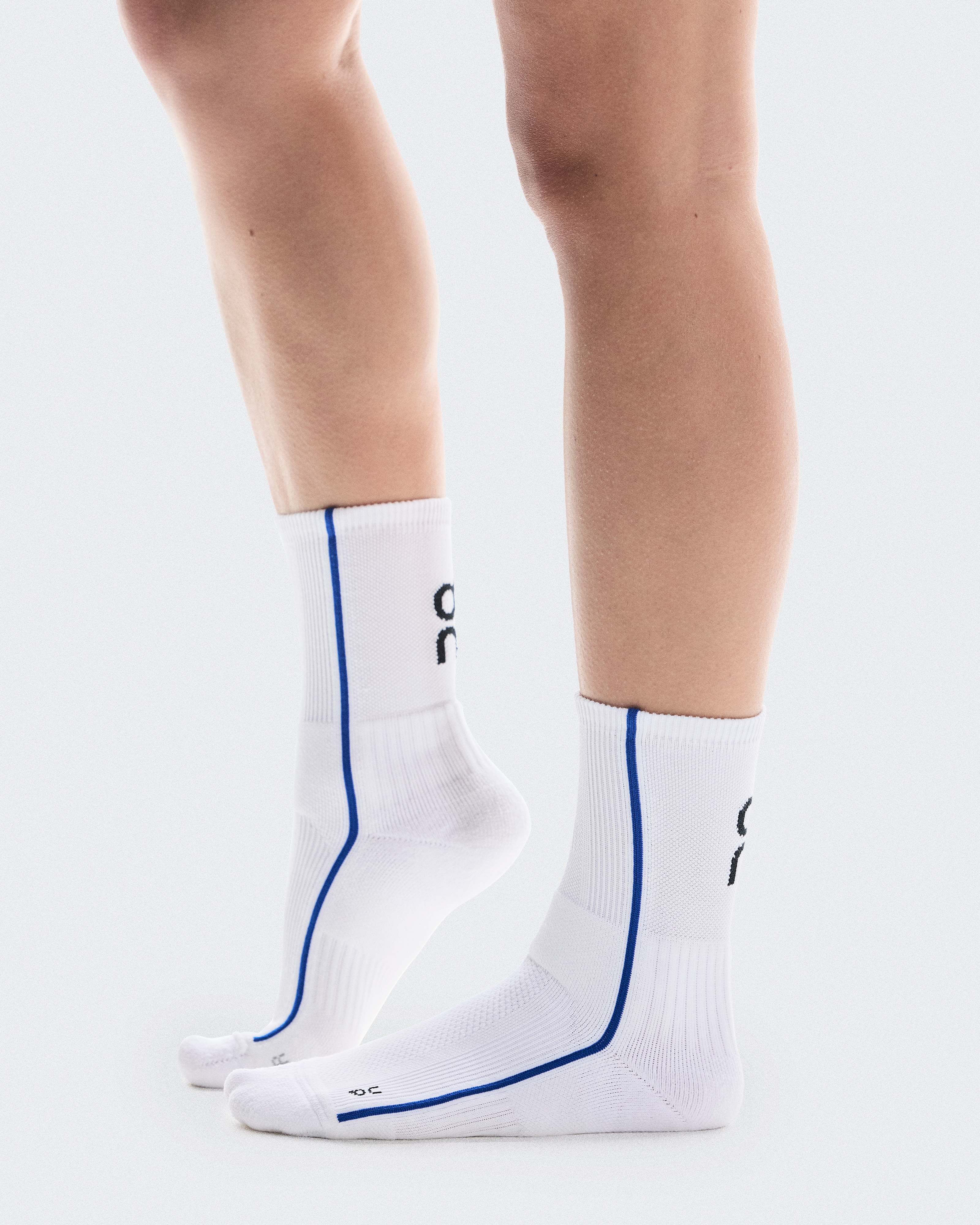 Court Sock HighUnisex / White | Indigo / 47-49