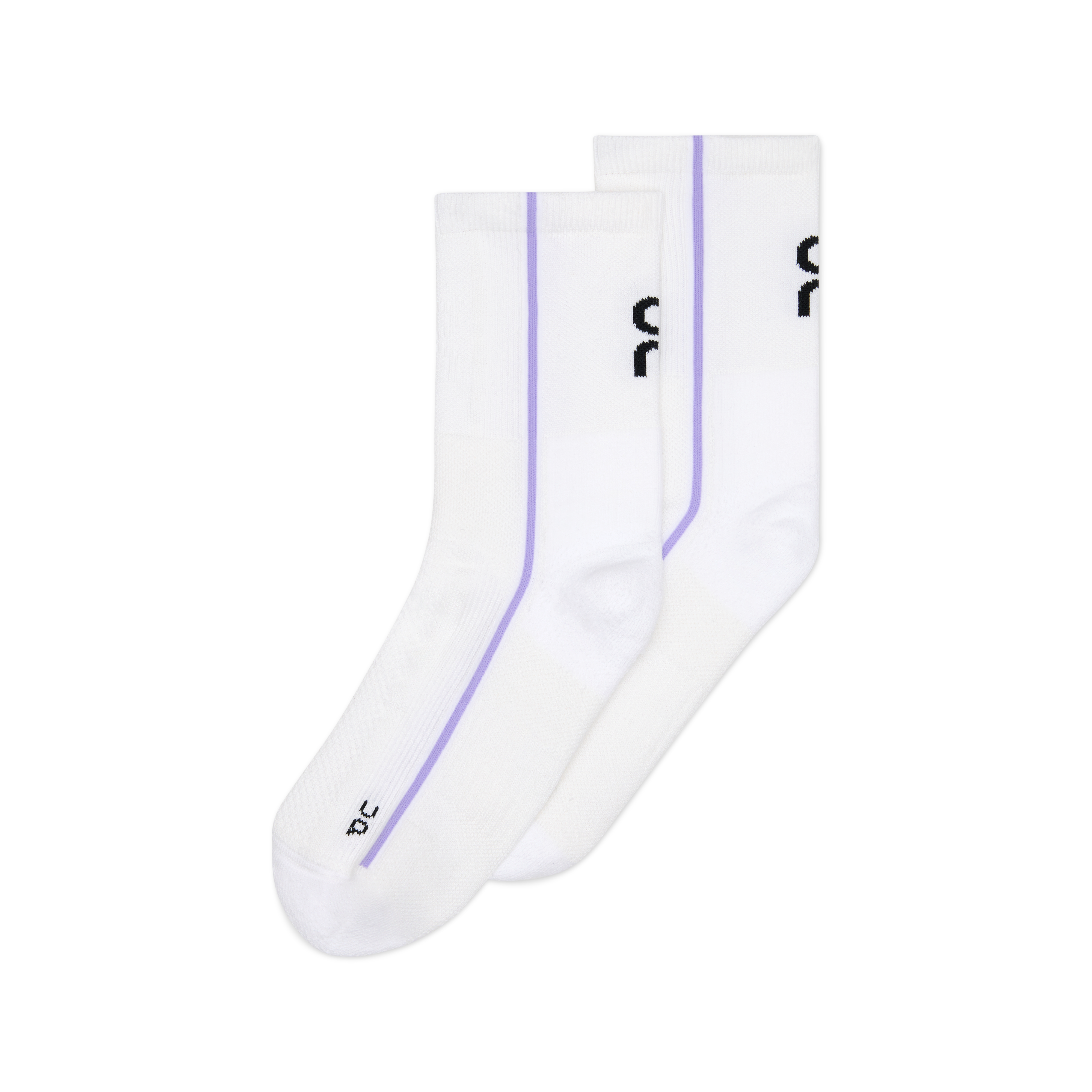 Court Sock High in White/Bloom