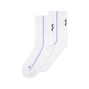 Court Sock High in White/Bloom