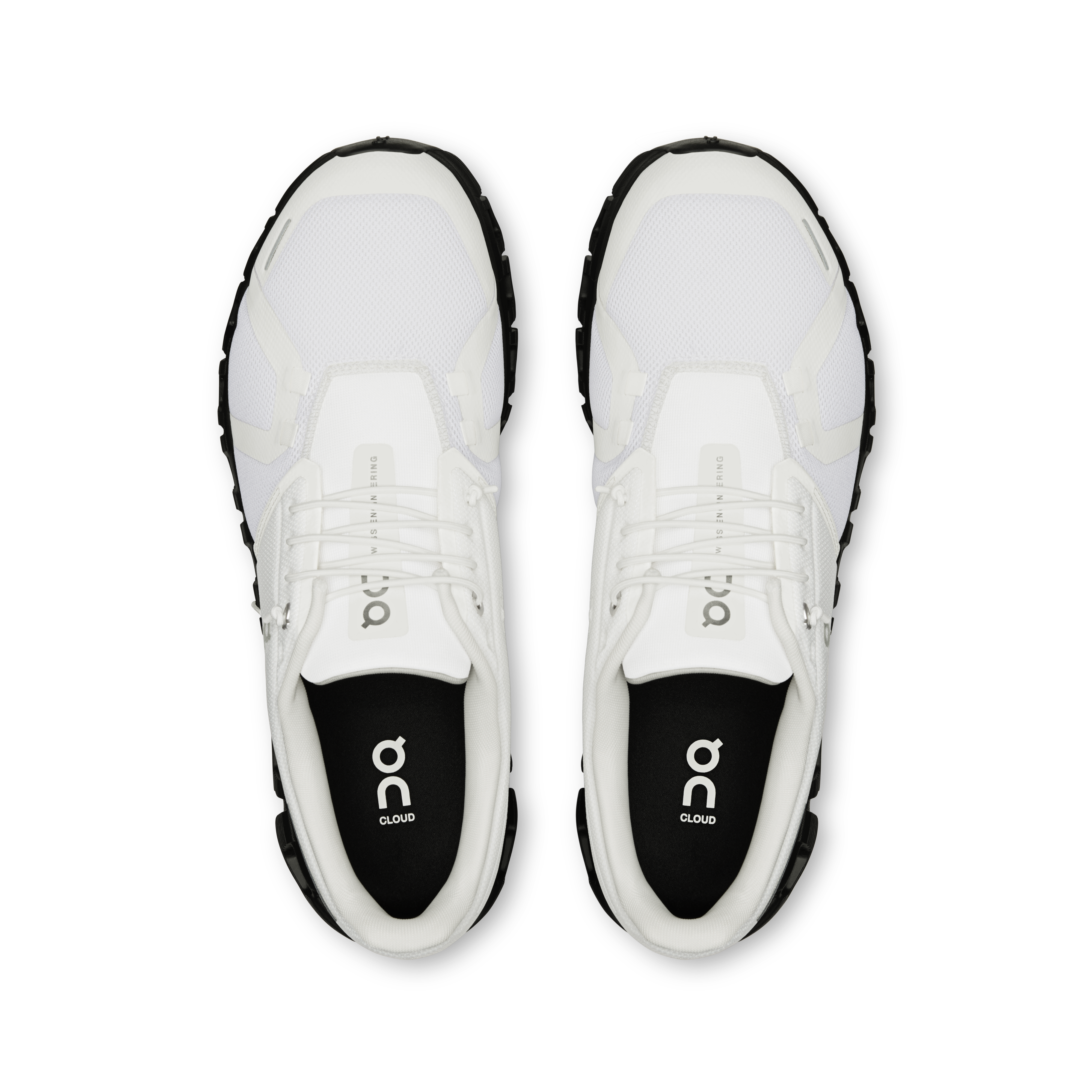 On Cloud 6 White & Black Men – All-day wear, CloudTec® Shoes