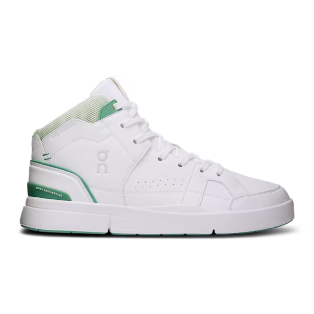 THE ROGER Clubhouse Mid Lifestyle Shoe in White/Green