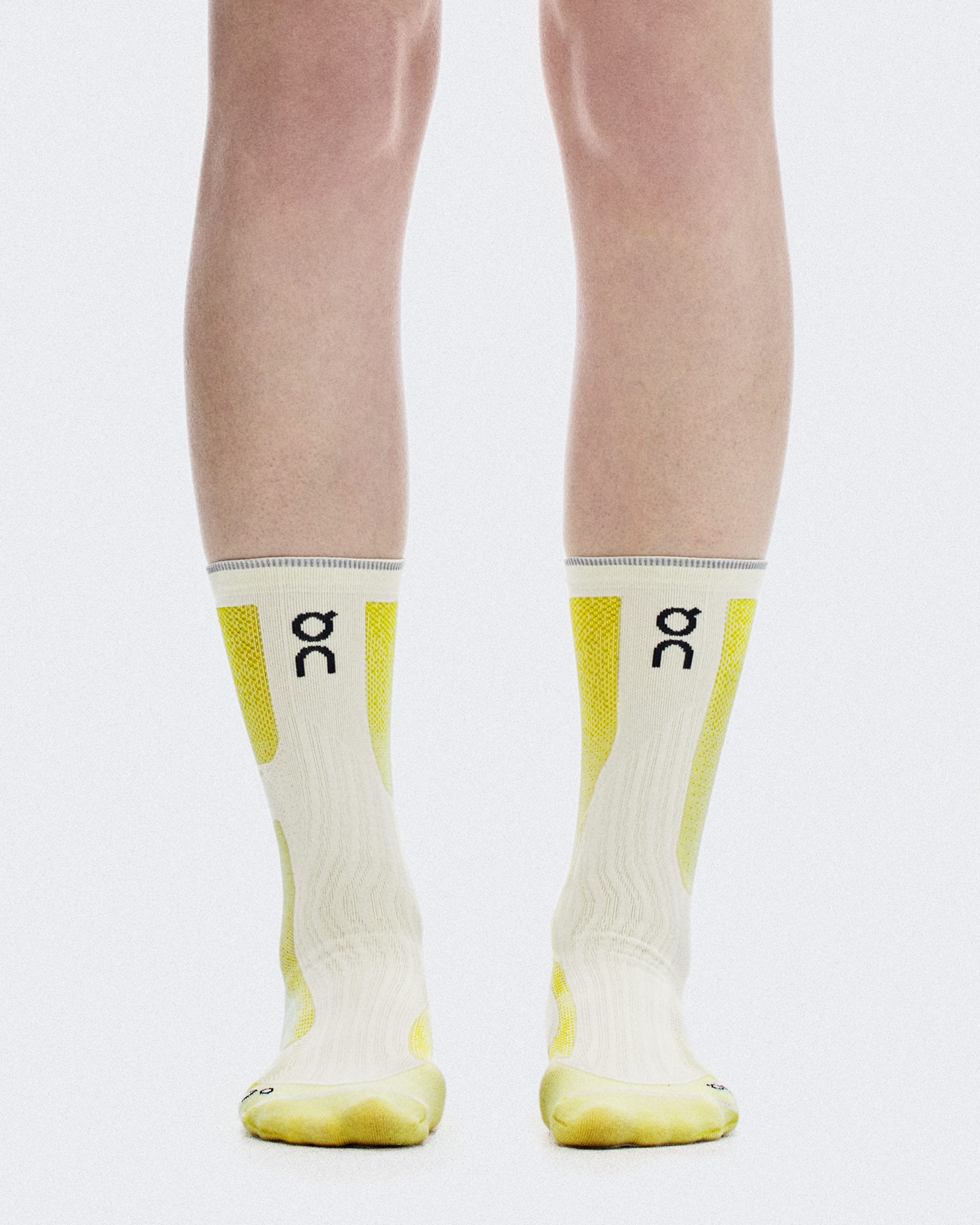 Elite Run Sock High Hyper in White/Lime
