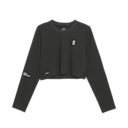 Active Long-T Crop Long-Sleeve Shirt in Black