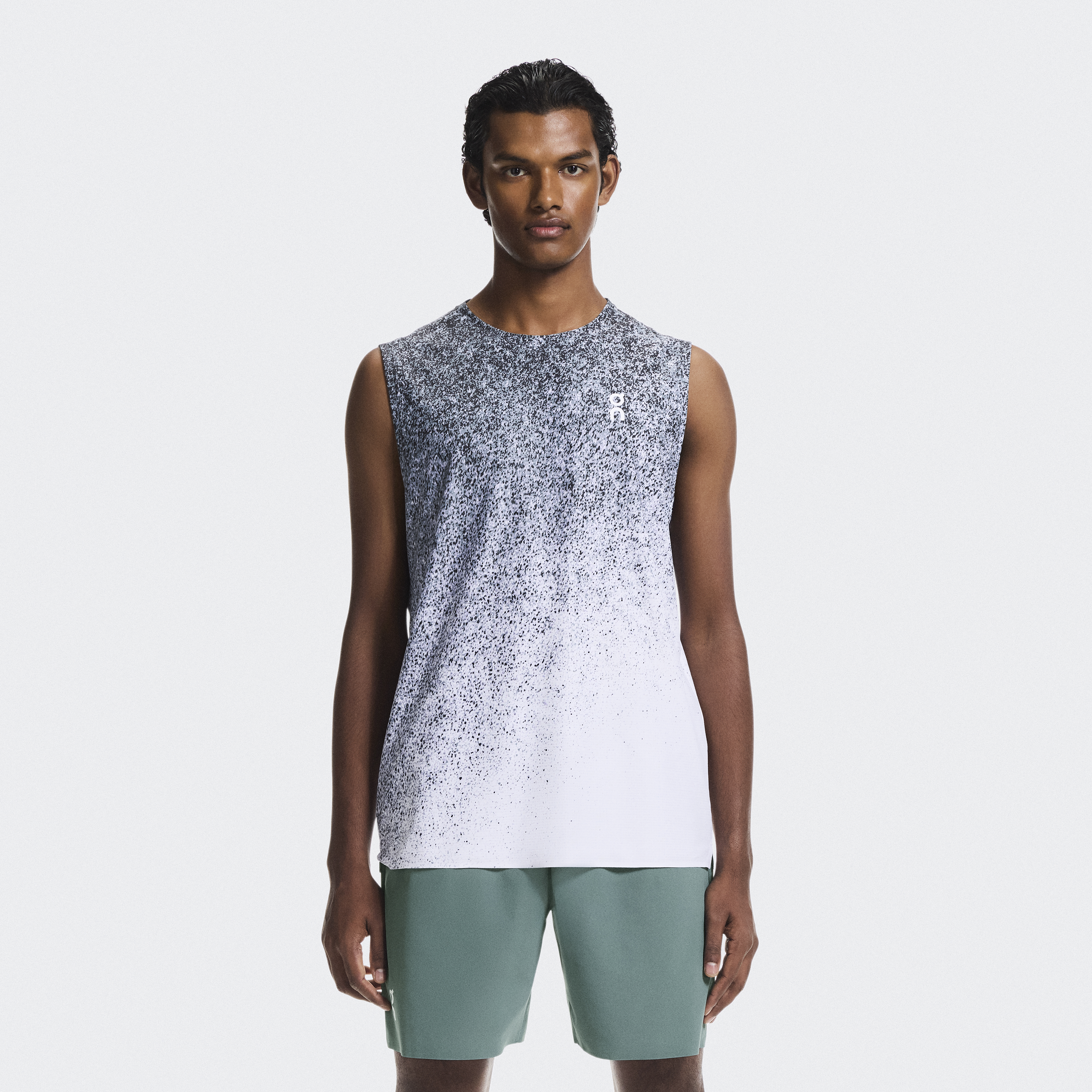 Court Tank Top Fade in Thistle/White