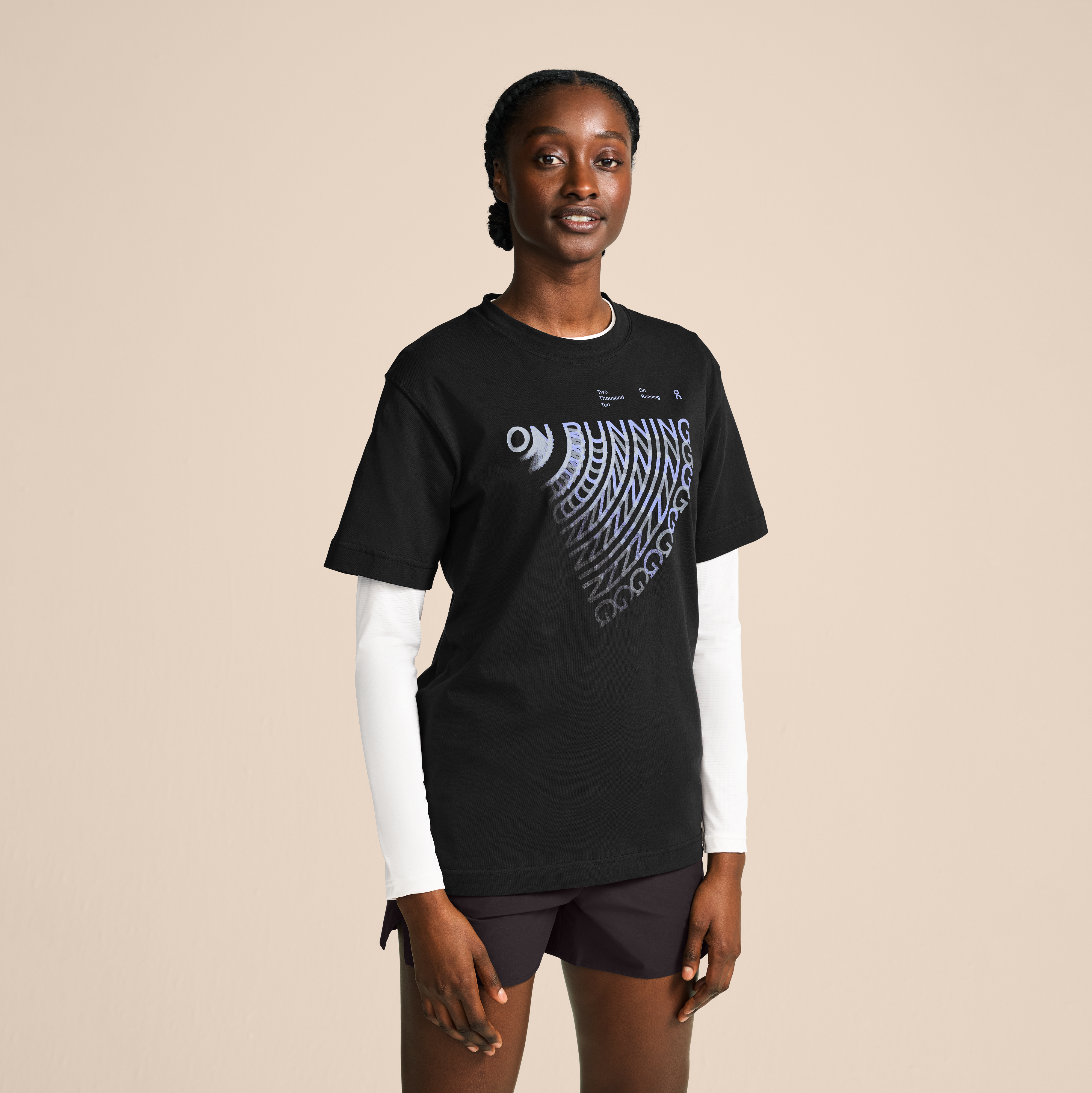 On On-T Radar Black Women Recovery, organic cotton, all-day Tops and t-shirts