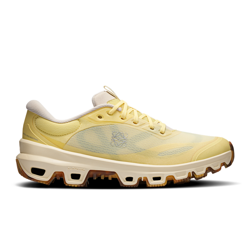 On Women's Cloudventure LOEWE 2 Lifestyle Shoe in Yellow/Tan Grey, Size: 36.5, Recycled Polyester ️