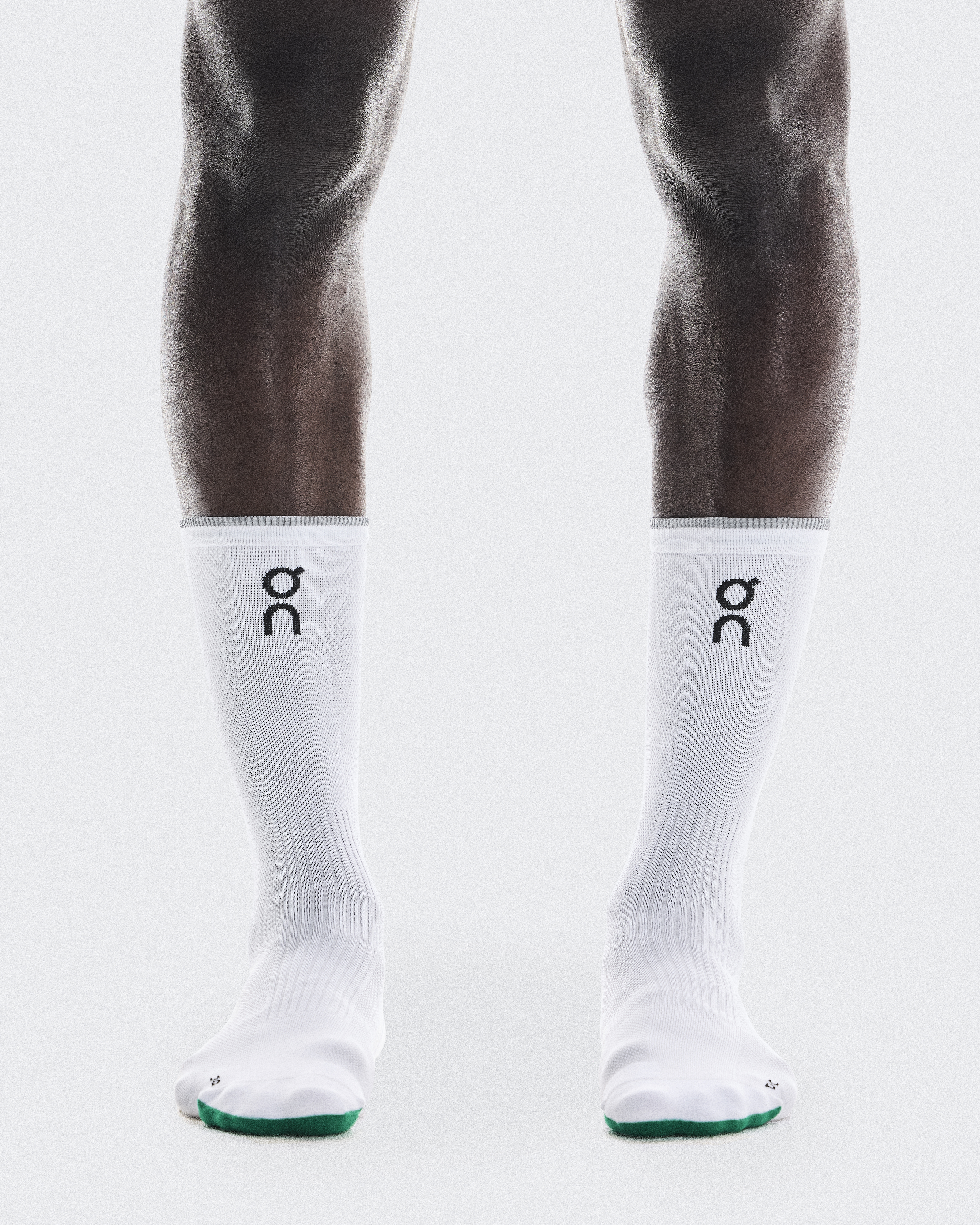 On Elite Run Sock High in White/Ivory, Size: 5-6.5, Polyamide Polyester