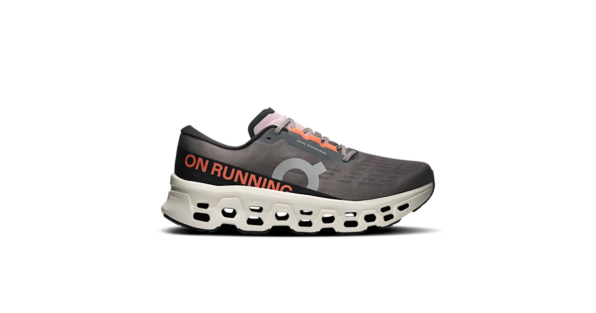 Tenis Cloudmonster 3 para hombre gris oscuro y marfil · On