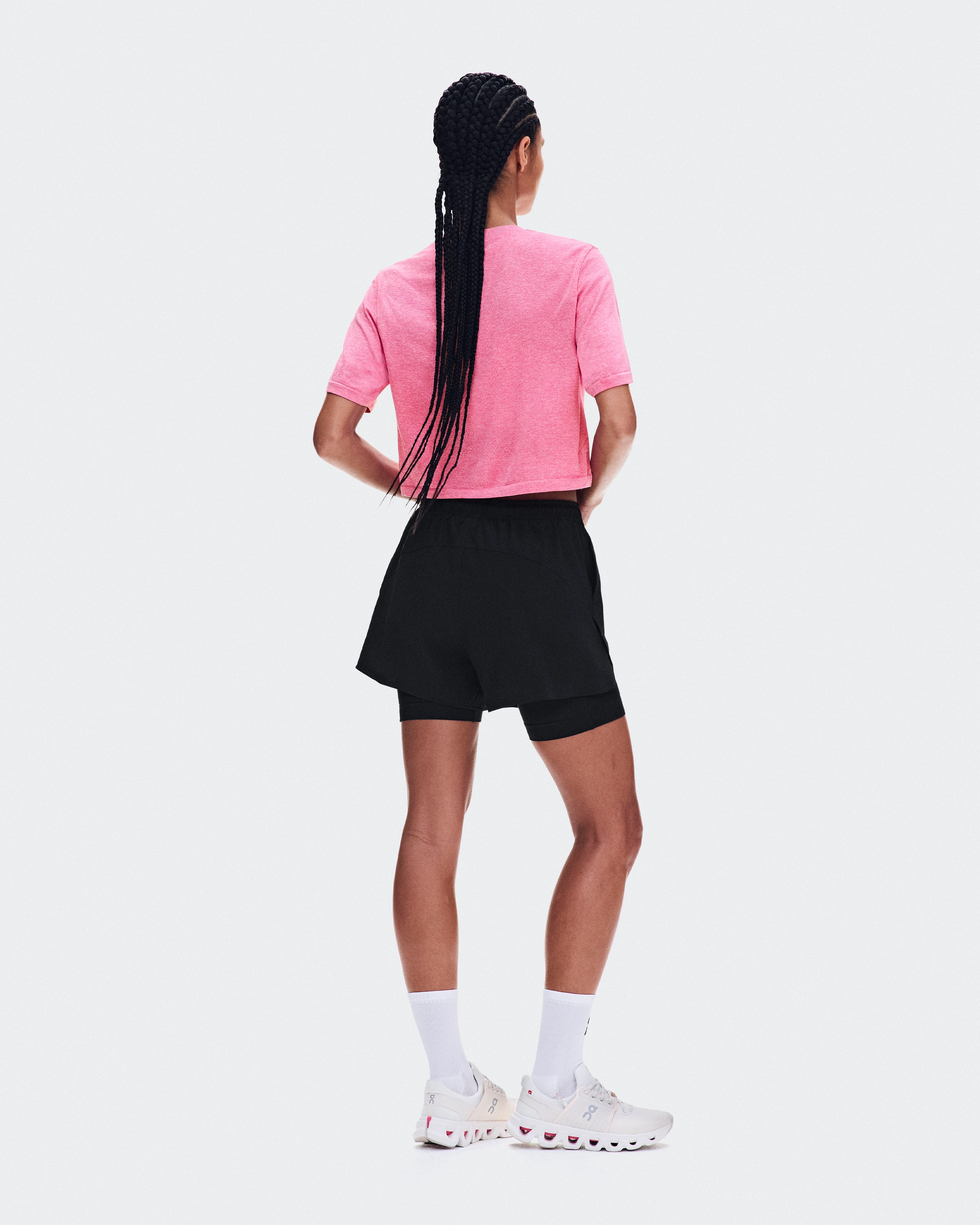 On Train Flex-T Crop Bubblegum Heather Women Tops and t-shirts