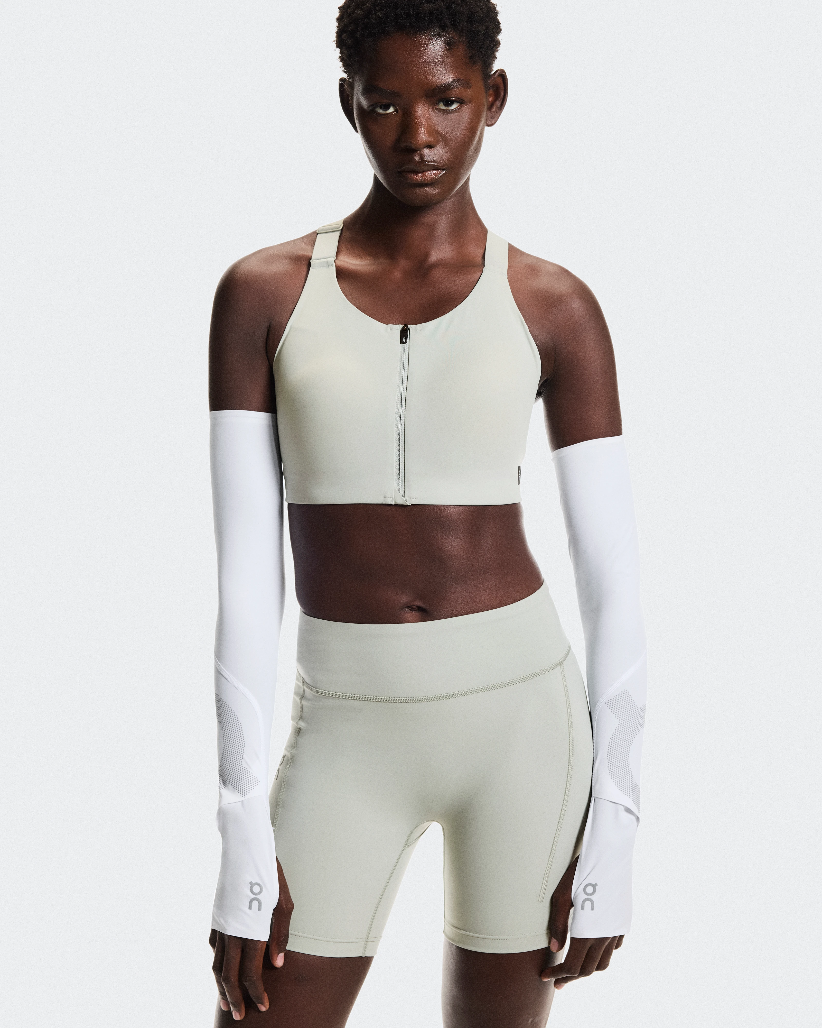 On Solar Arm Sleeves White Unisexe Manches