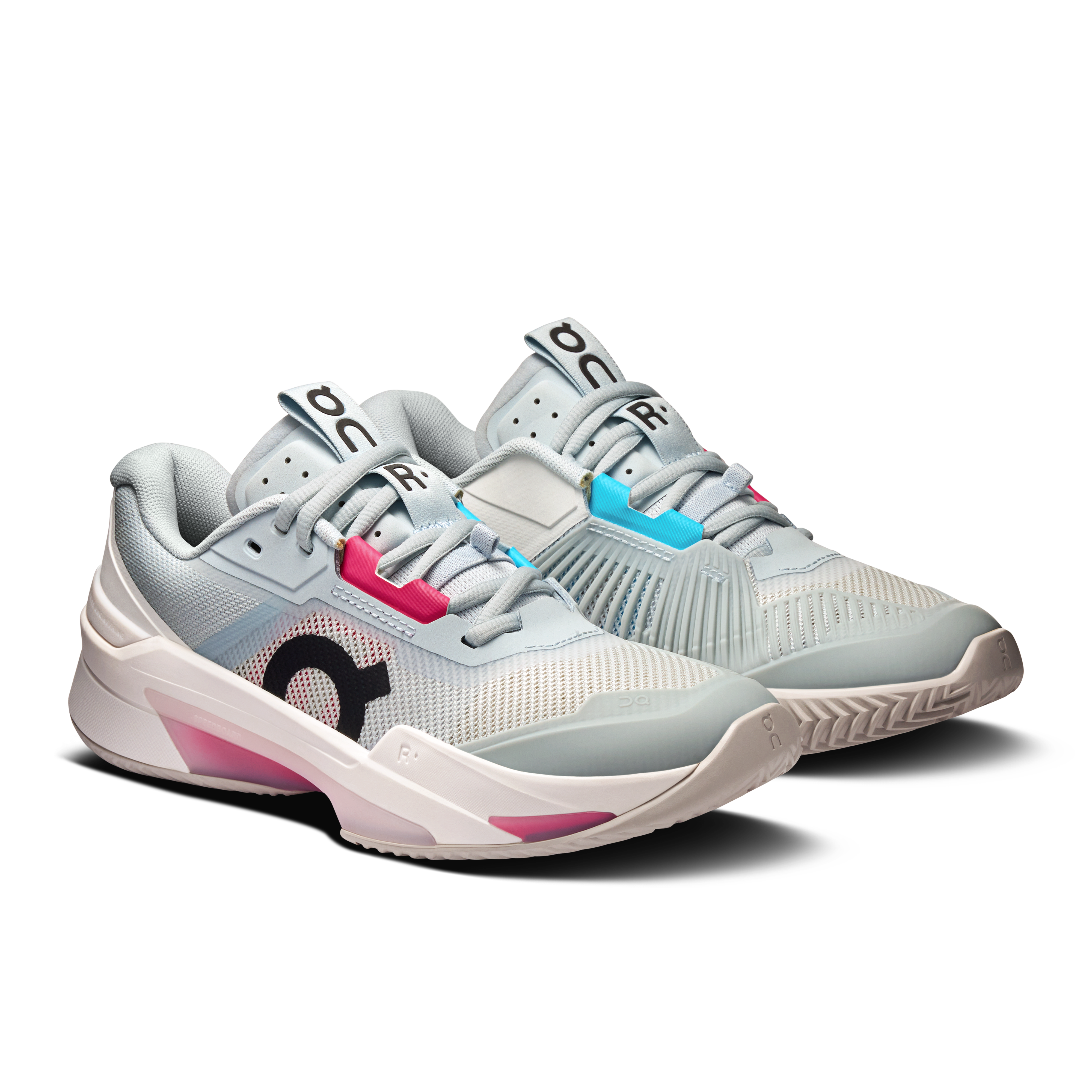 On THE ROGER Pro Fire Clay Arctic & Pink Damen Tennis Schuhe