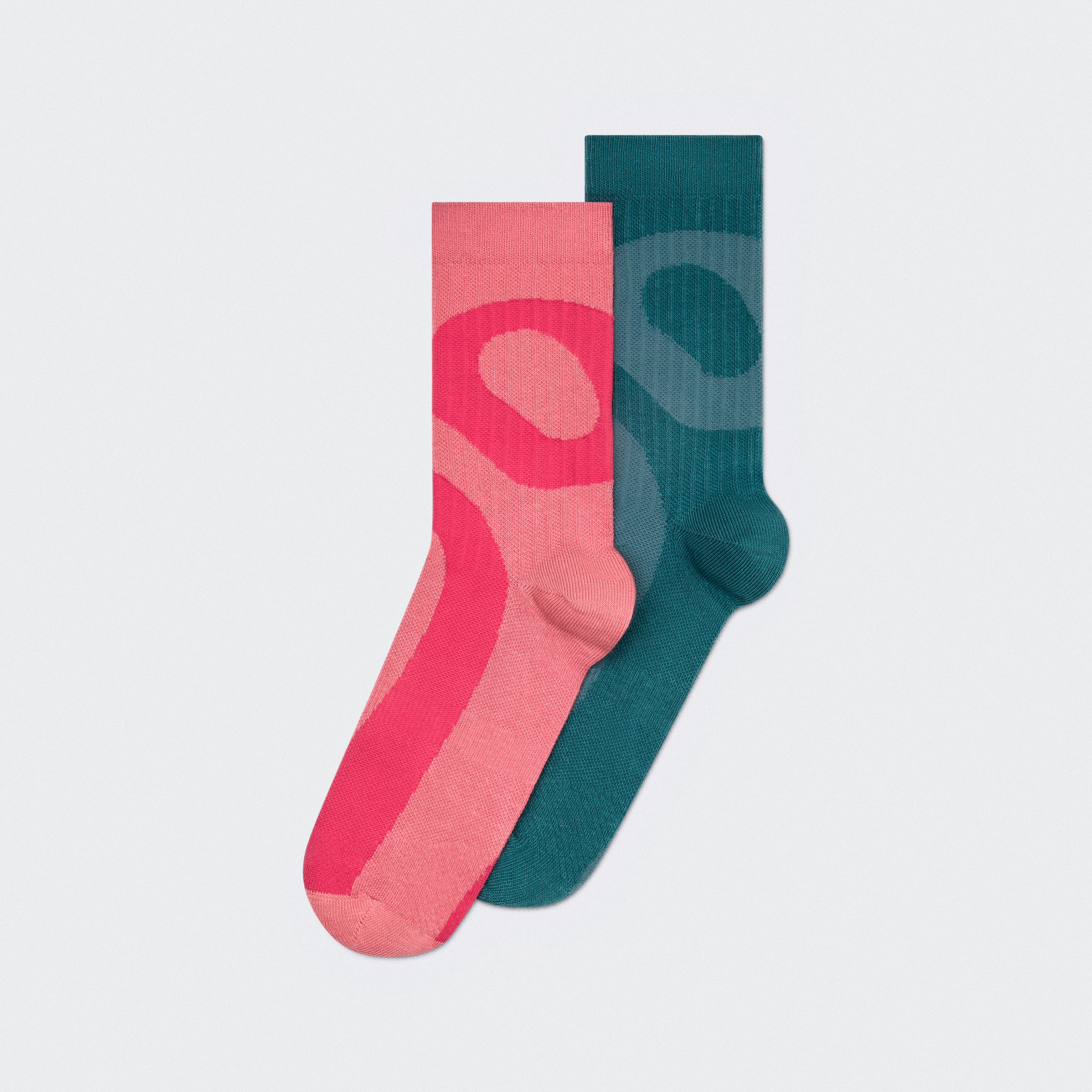 Liquid Logo Sock High 2P in Camellia/Storm