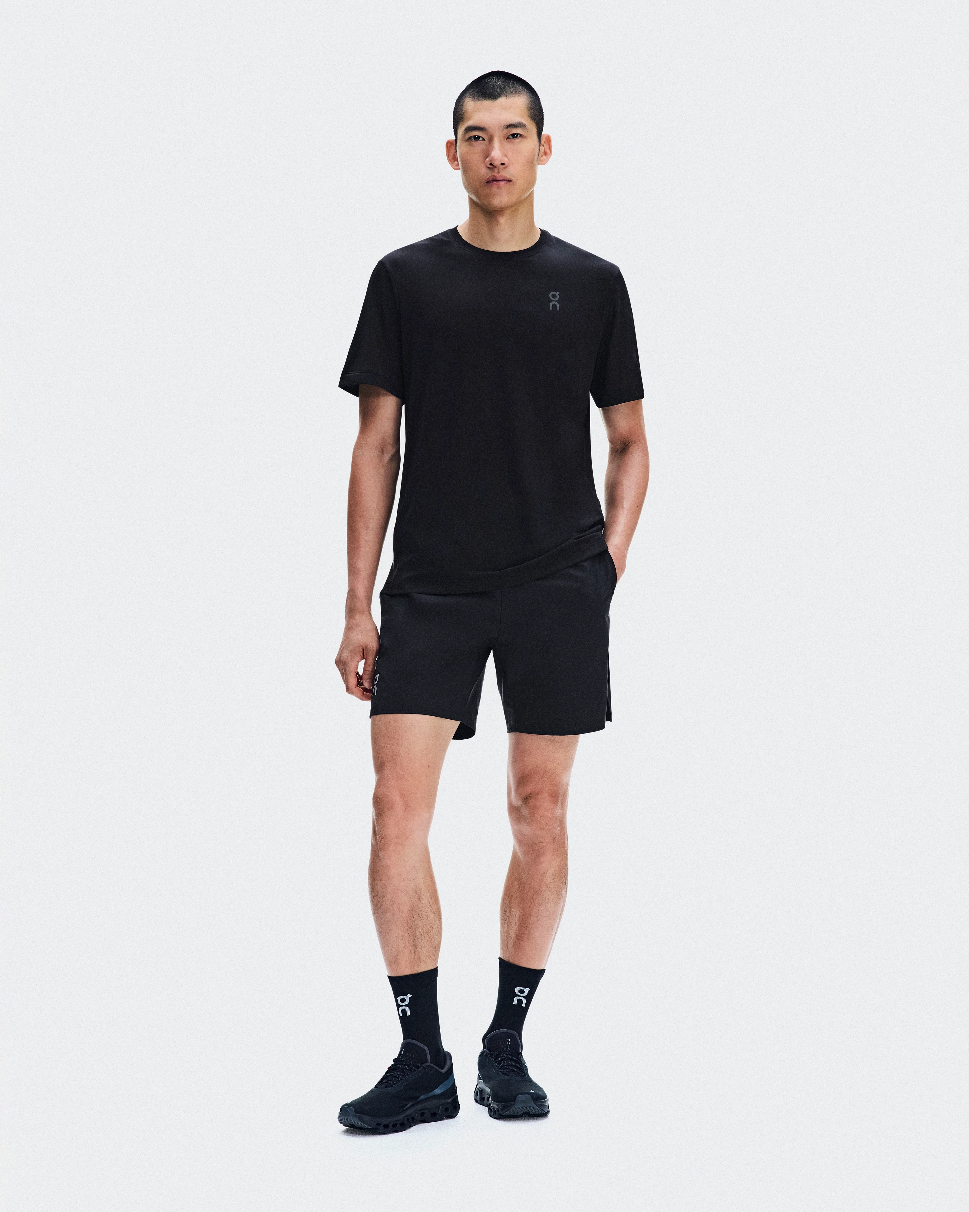 On Core-T Grid Black Hombre Camisetas