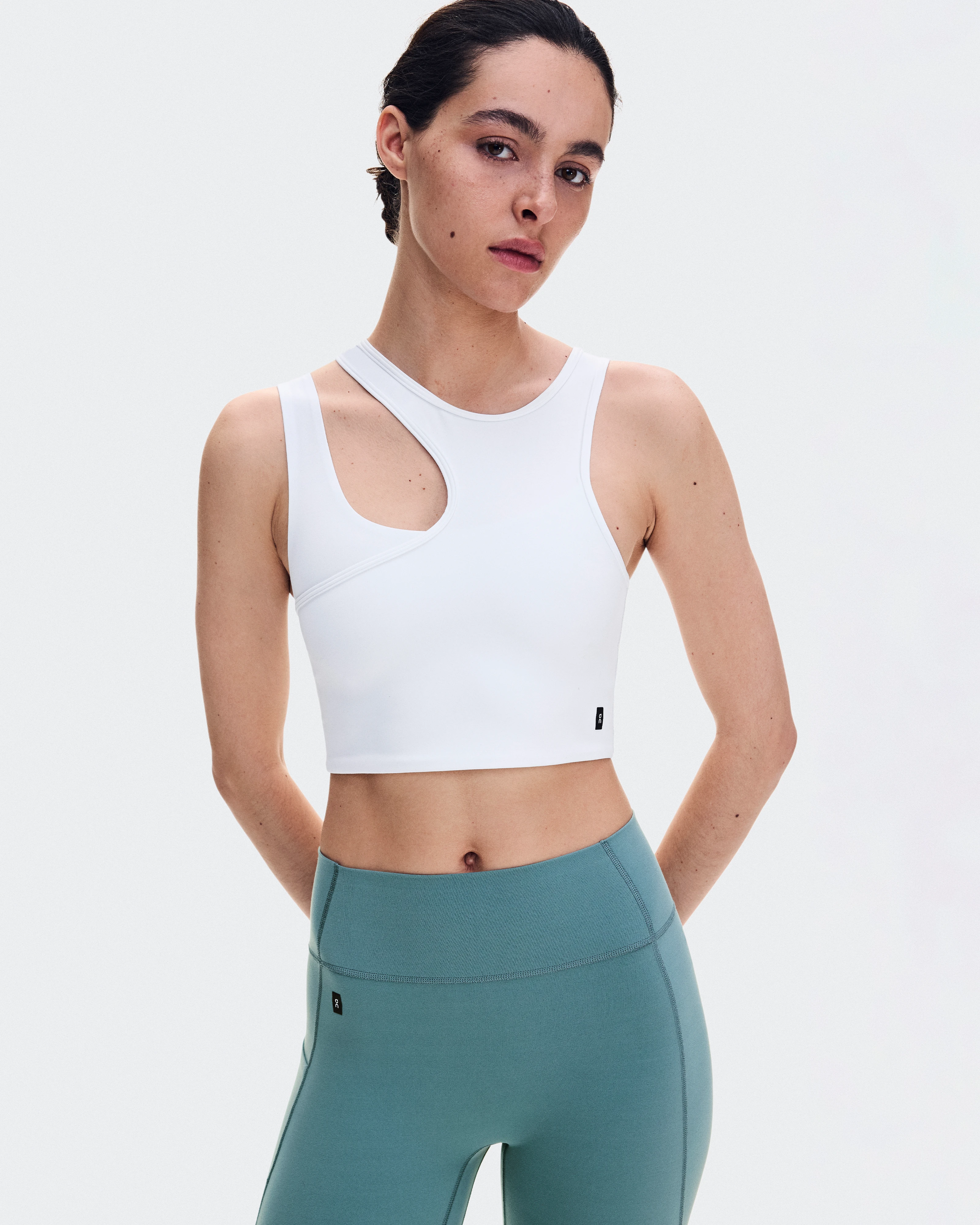 On Studio Asymmetric Crop White Women Tops and t-shirts