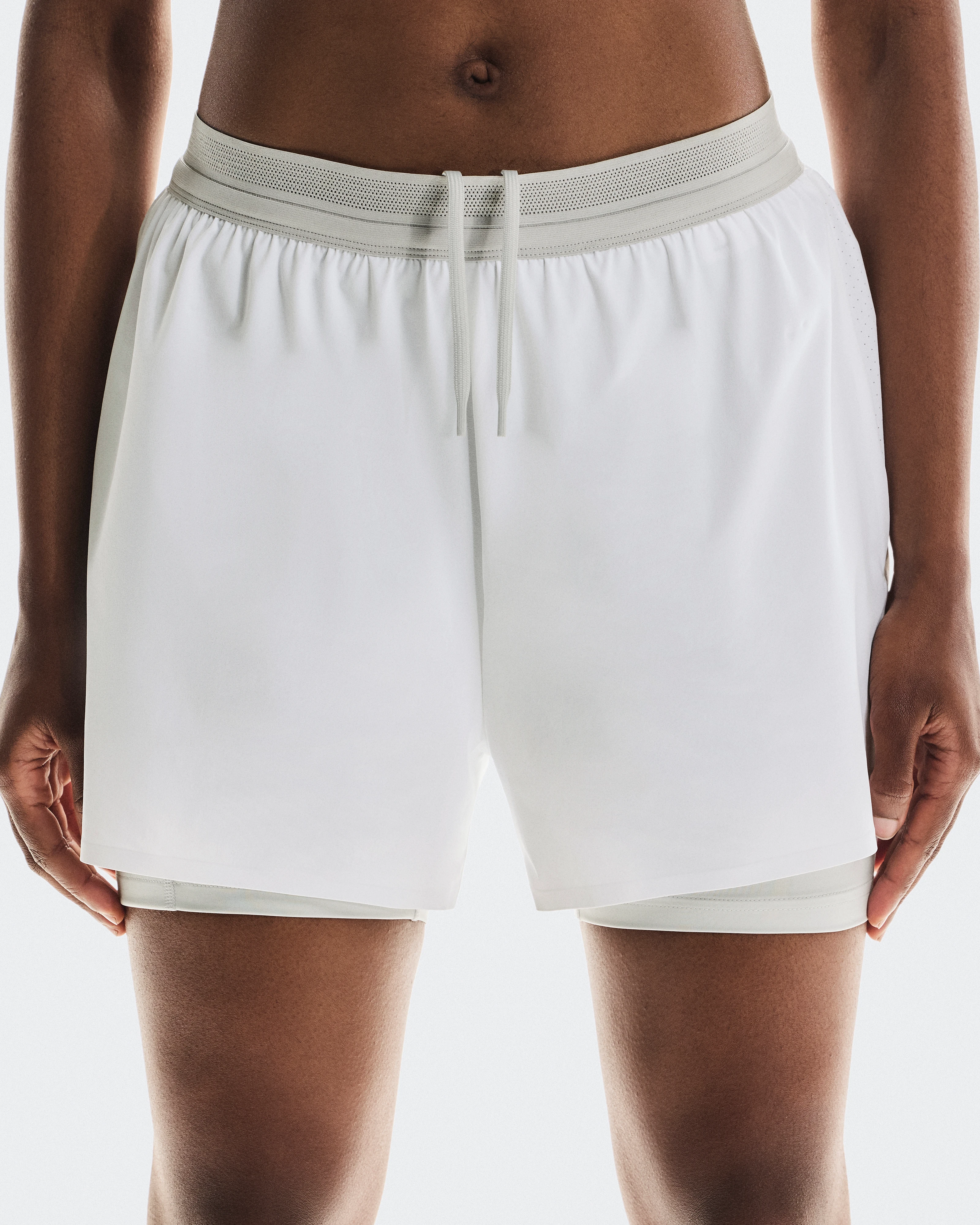 On 3" Performance 2/1 Shorts White & Glacier Women Shorts