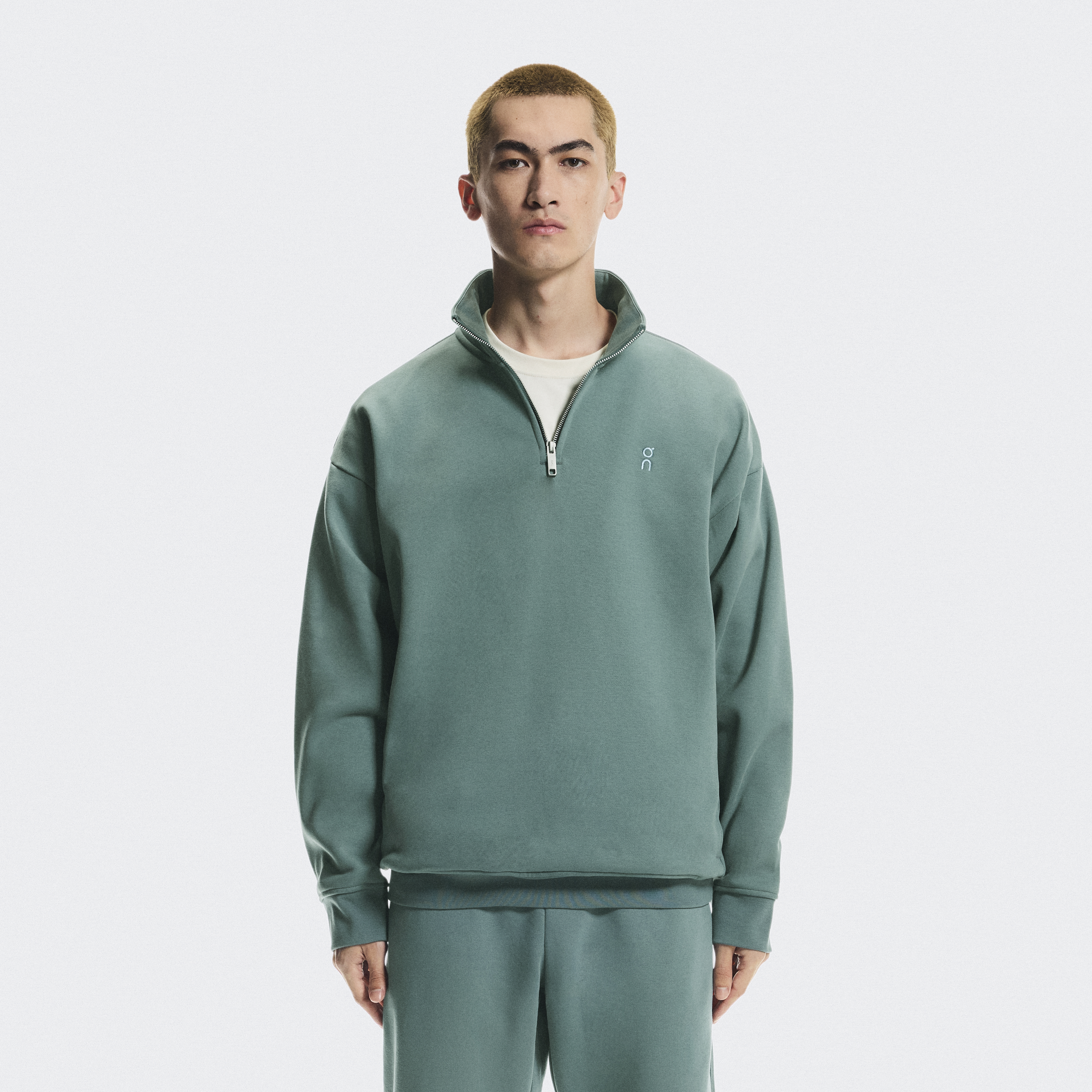 Club Collective 1/4 Zip Sweater in Tide