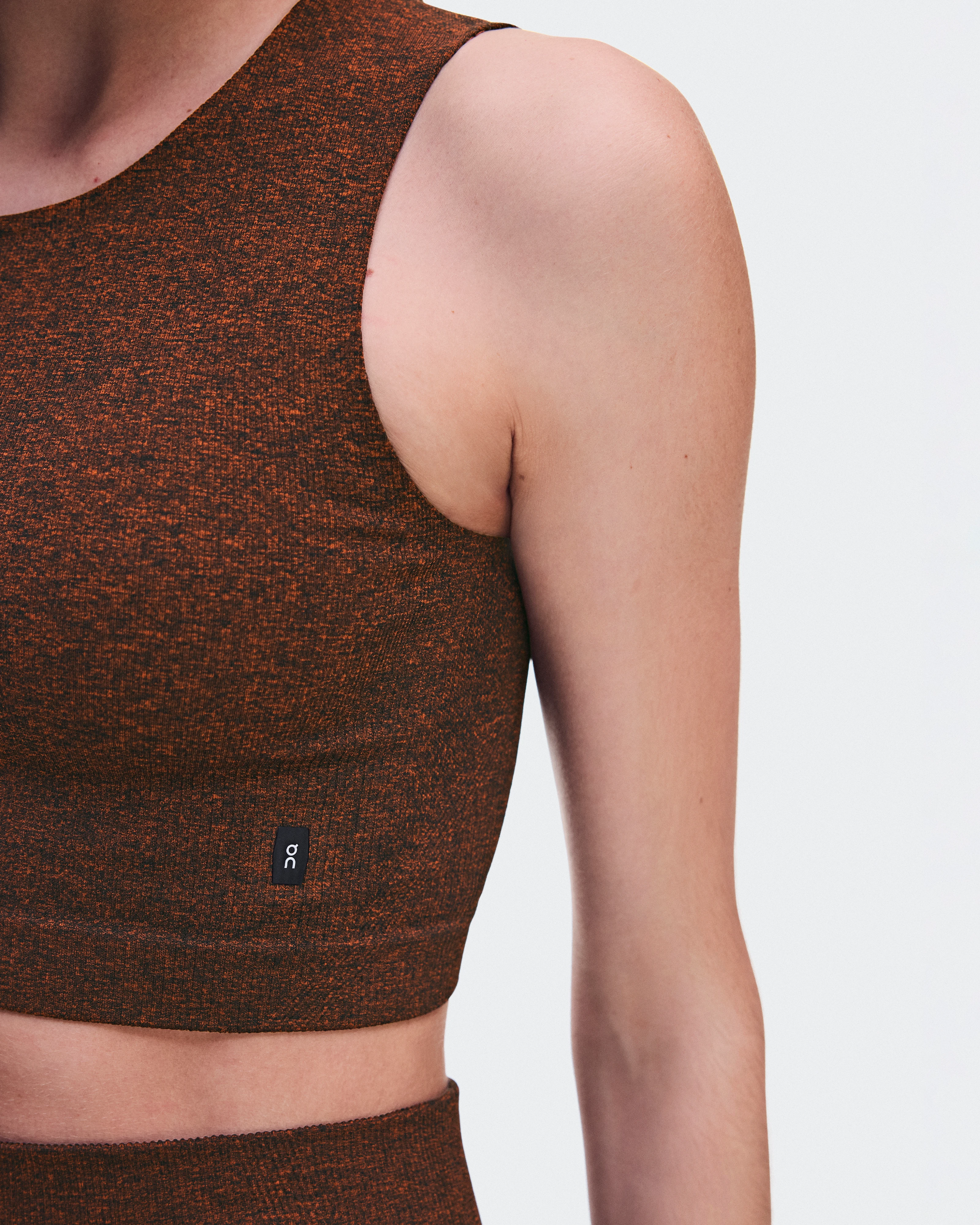 On Studio Knit Crop Cinnamon Heather Femme Hauts et t-shirts