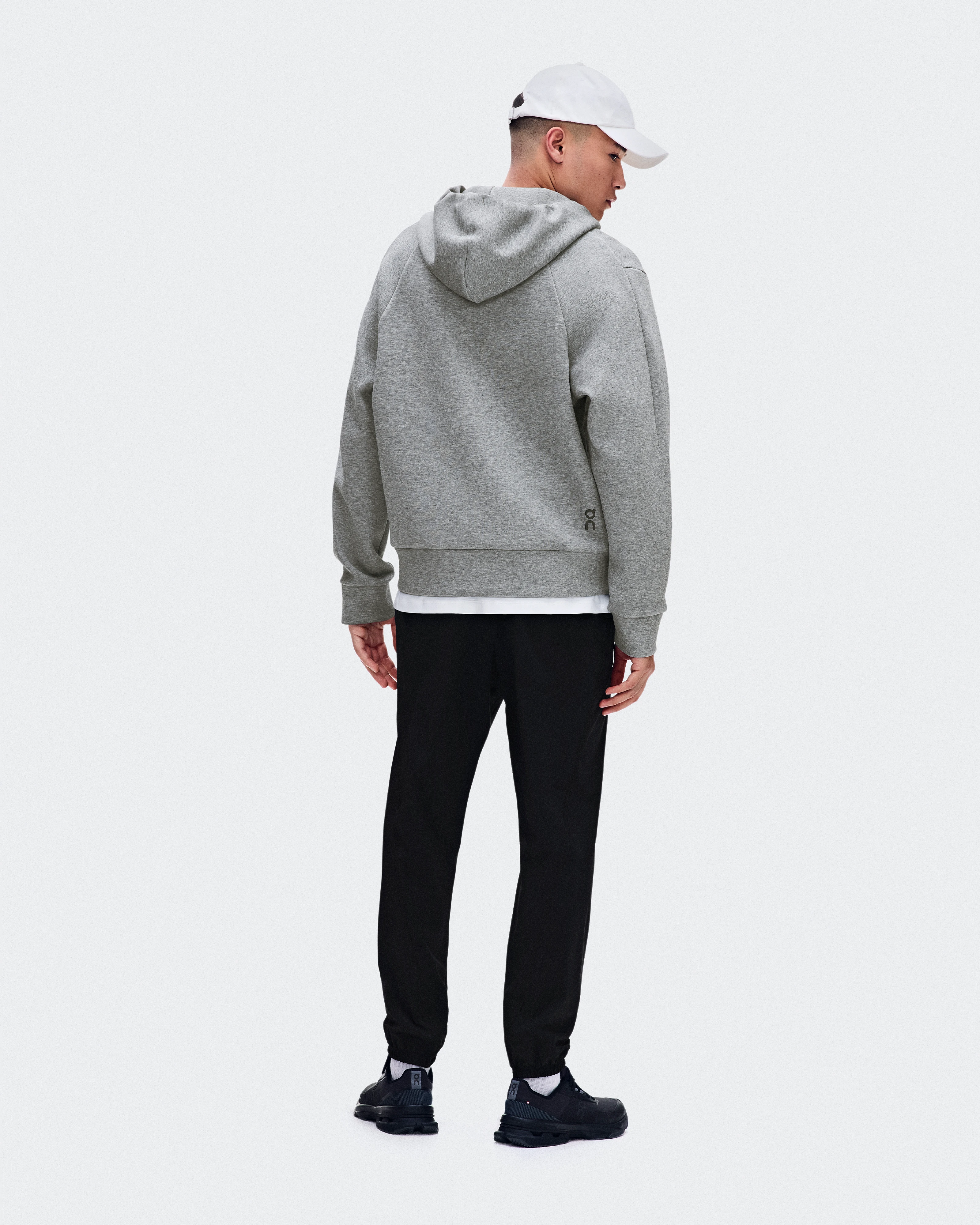 On Focus Tech Zip Hoodie Basalt Men Hoodies and sweatshirts