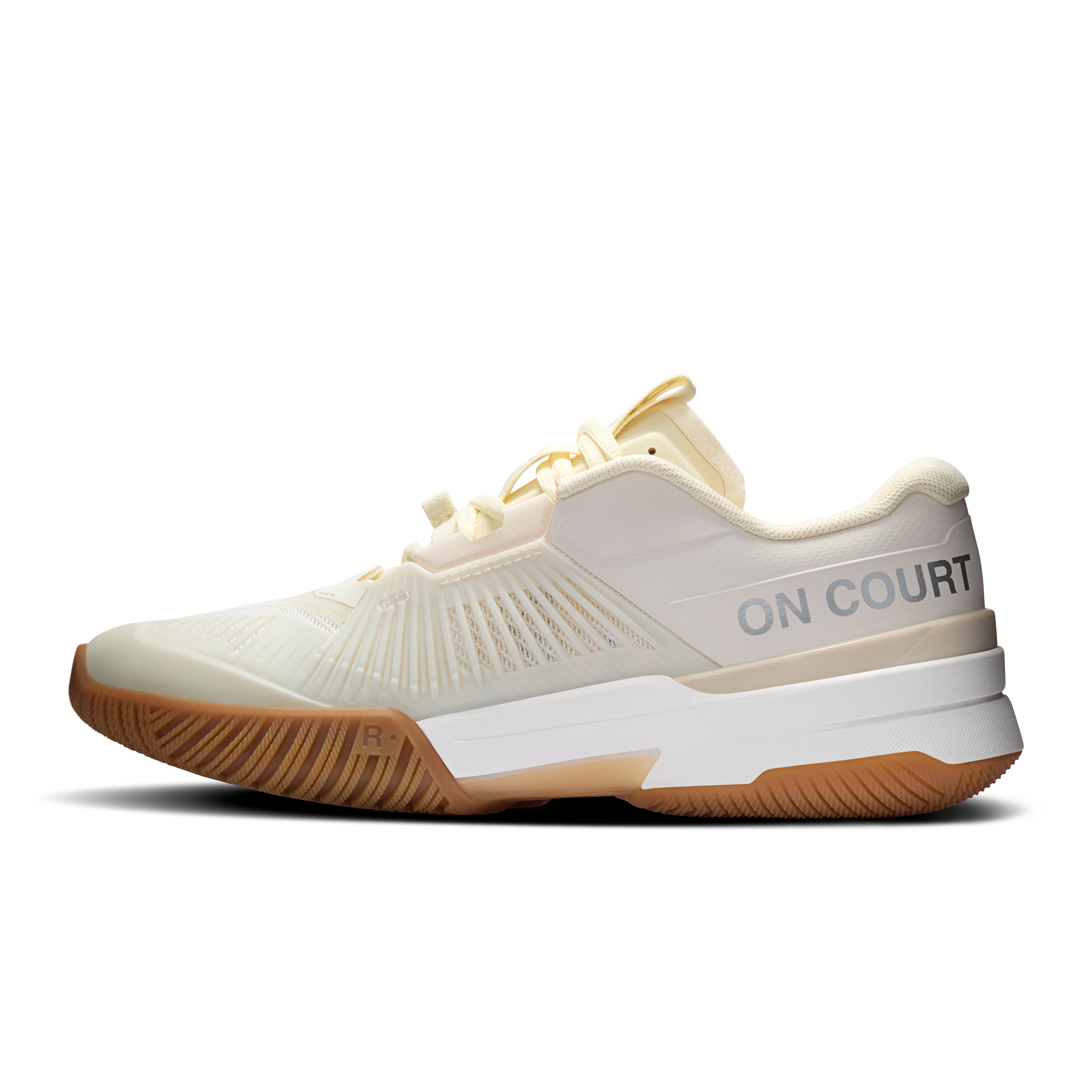 On THE ROGER Pro Fire Ivory & Sand Damen Tennis Schuhe