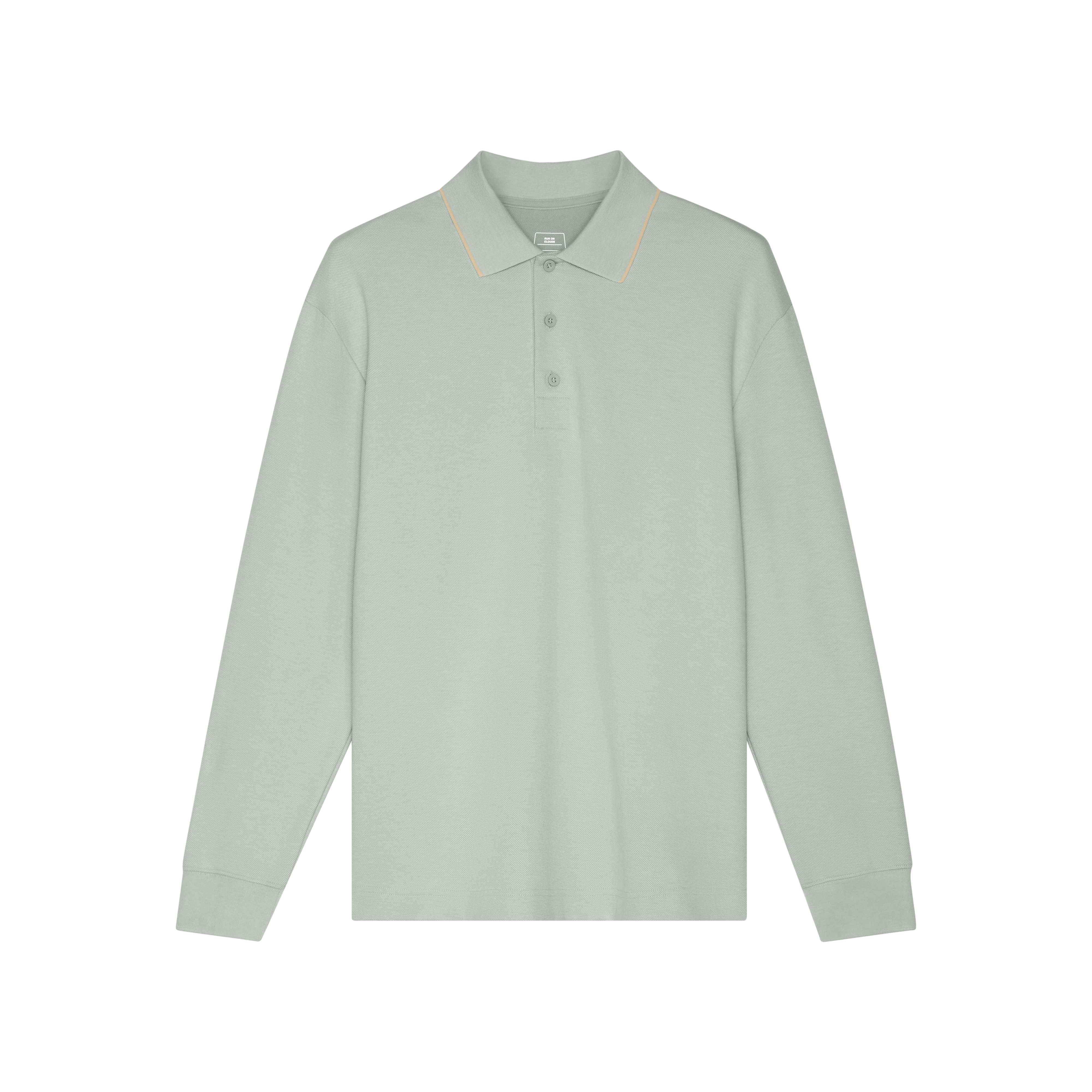 Courtside Long-T Polo Long-Sleeve Shirt in Mineral/Tide