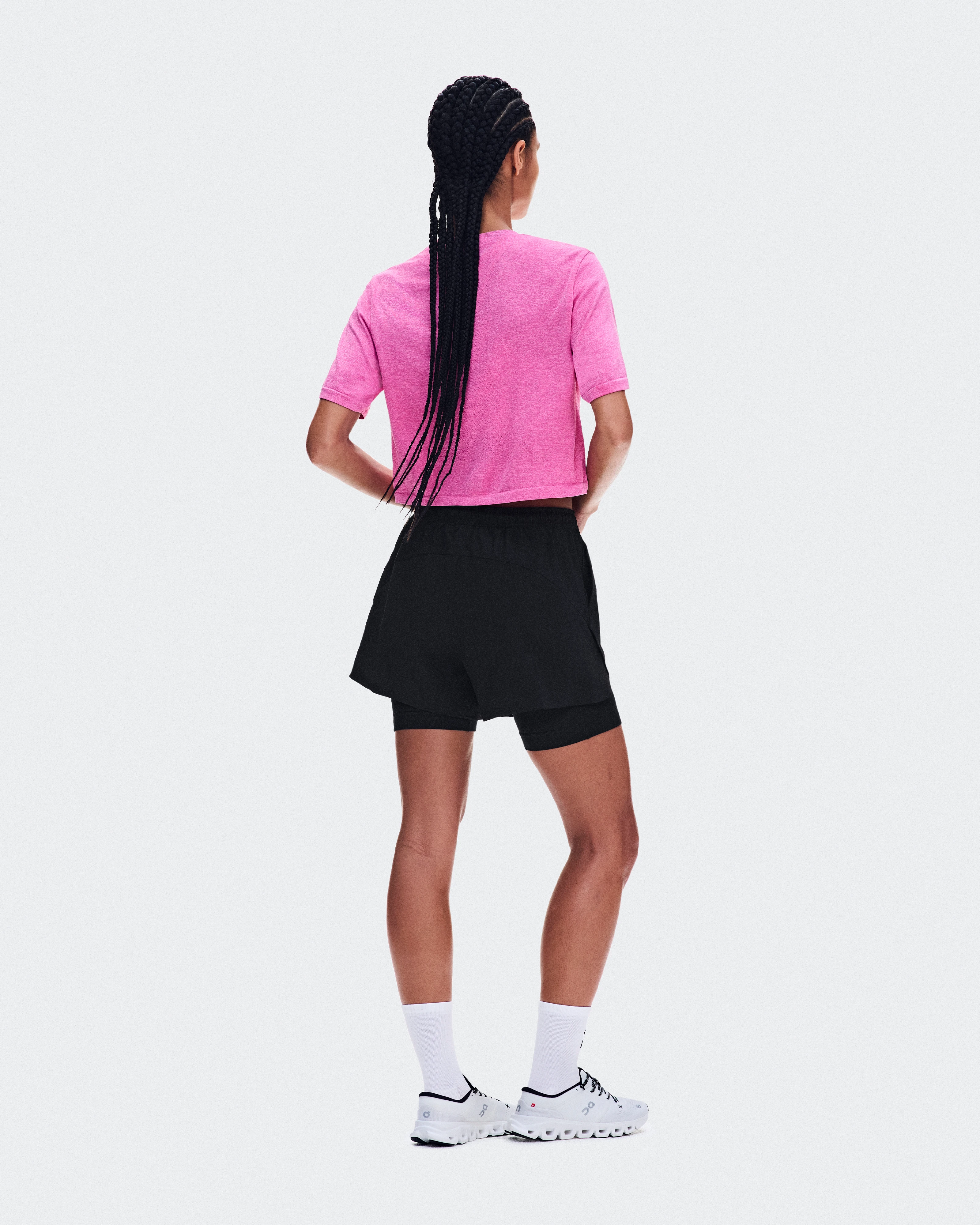 On Train Flex-T Crop Bubblegum Heather Women Tops and t-shirts