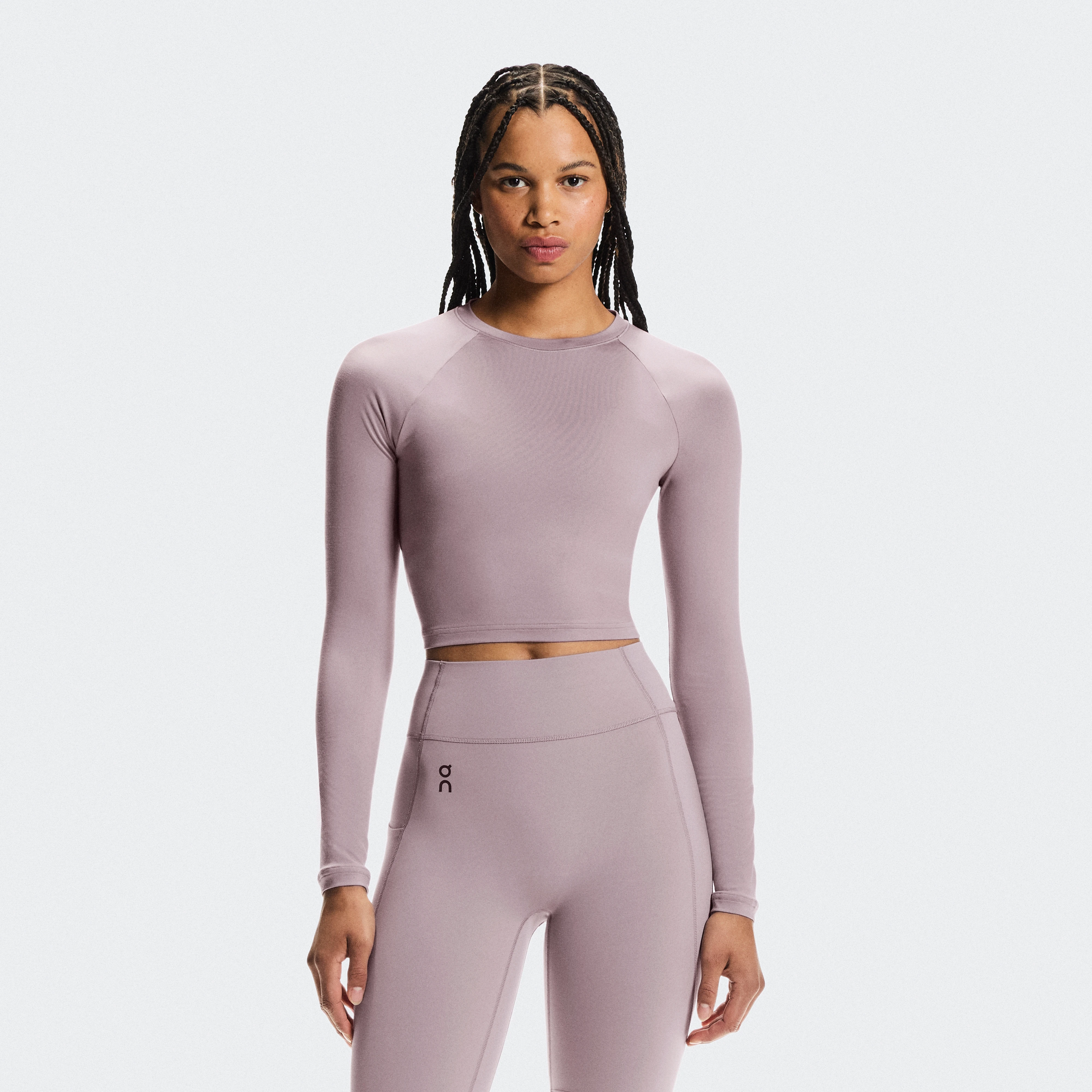 On Studio Long-T Crop Blue Women Women – Travel, low-intensity activities, all-day wear Tops and t-shirts