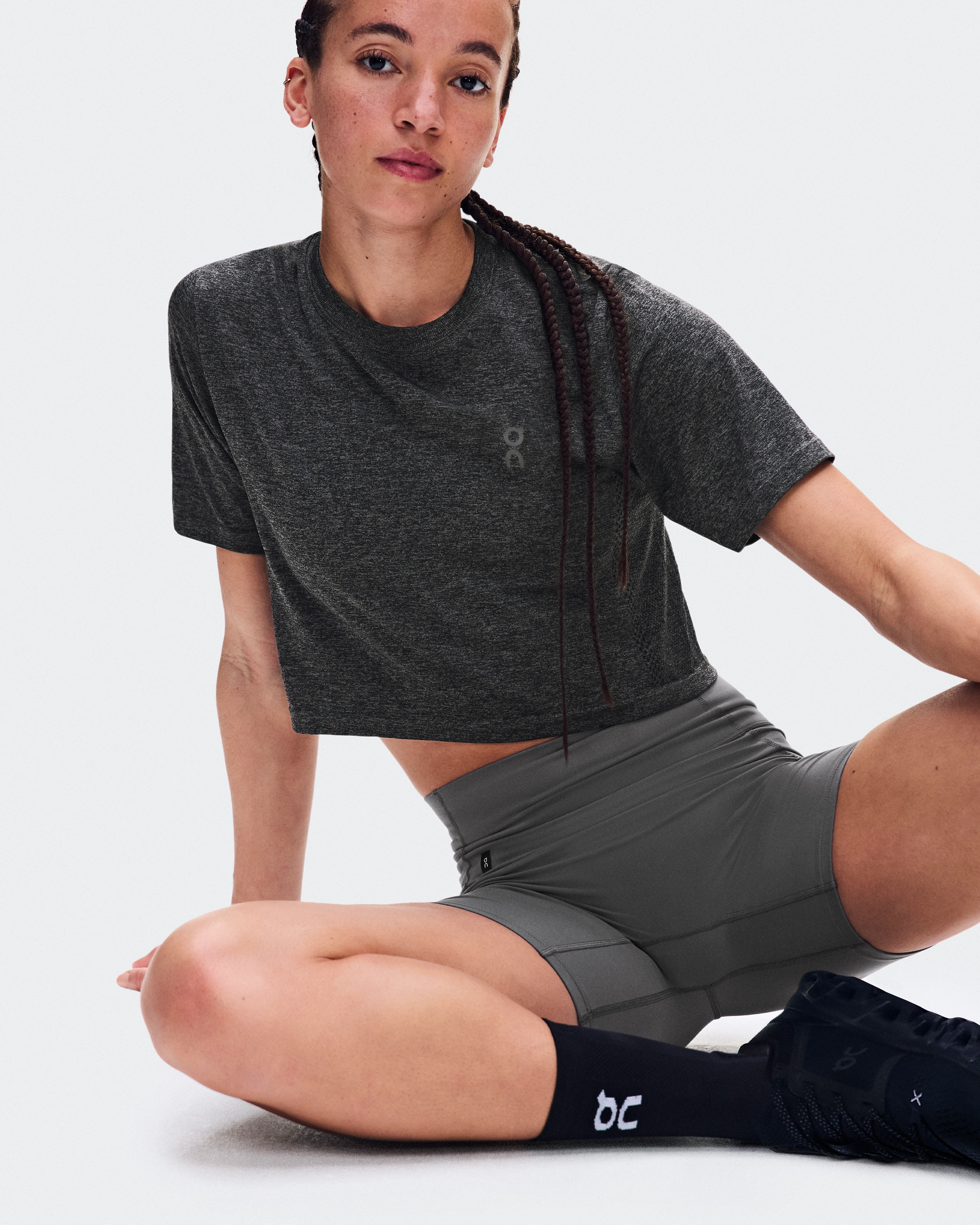 On Train Flex-T Crop Ember Heather Women Tops and t-shirts
