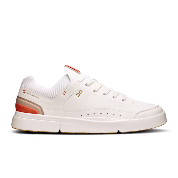 THE ROGER Centre Court Lifestyle Shoe in White/Flame