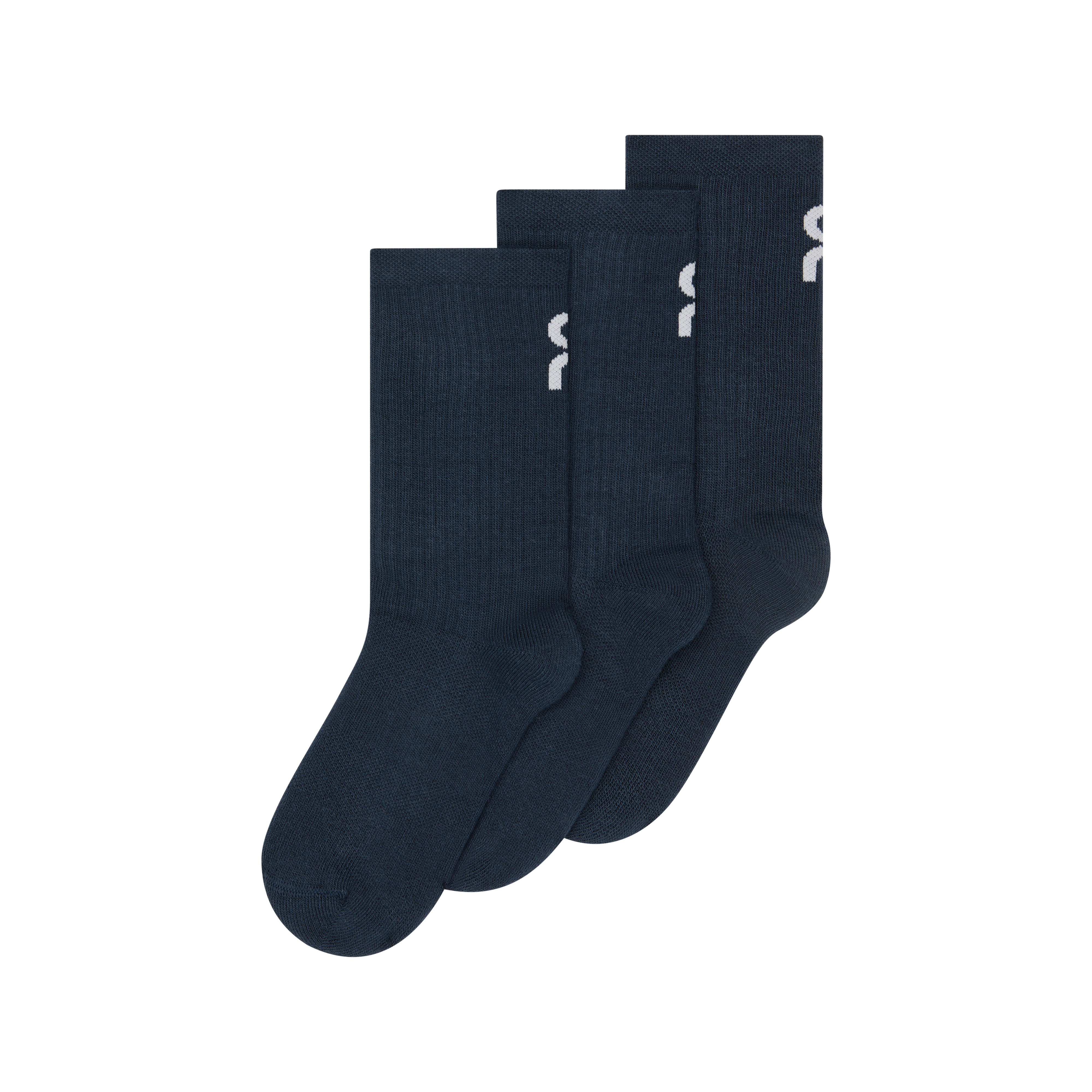 Logo Sock High 3P Kids in Navy