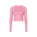 Studio Long-T Crop Long-Sleeve Shirt in Magnolia