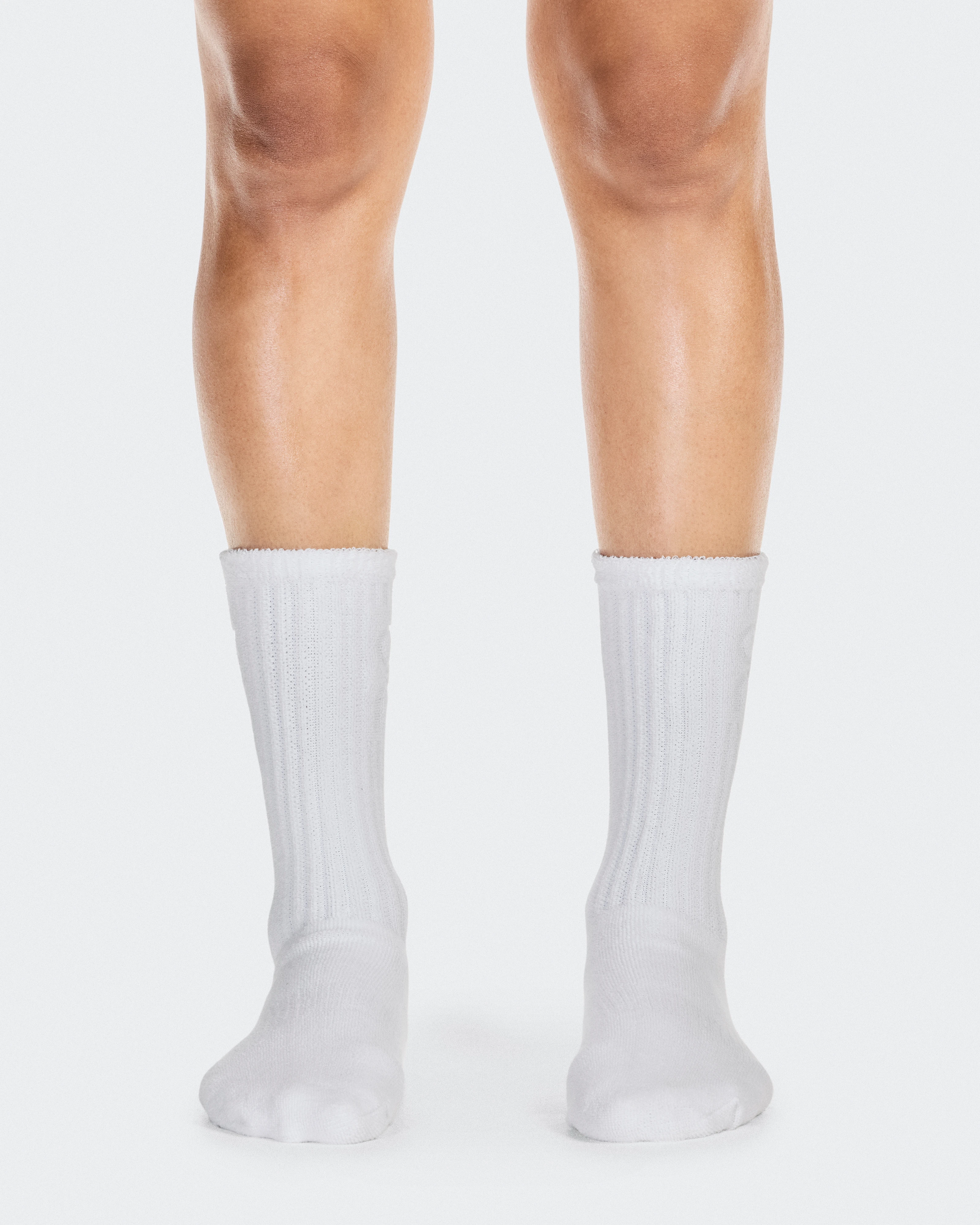 On Terry Sock High White Unisex Socks
