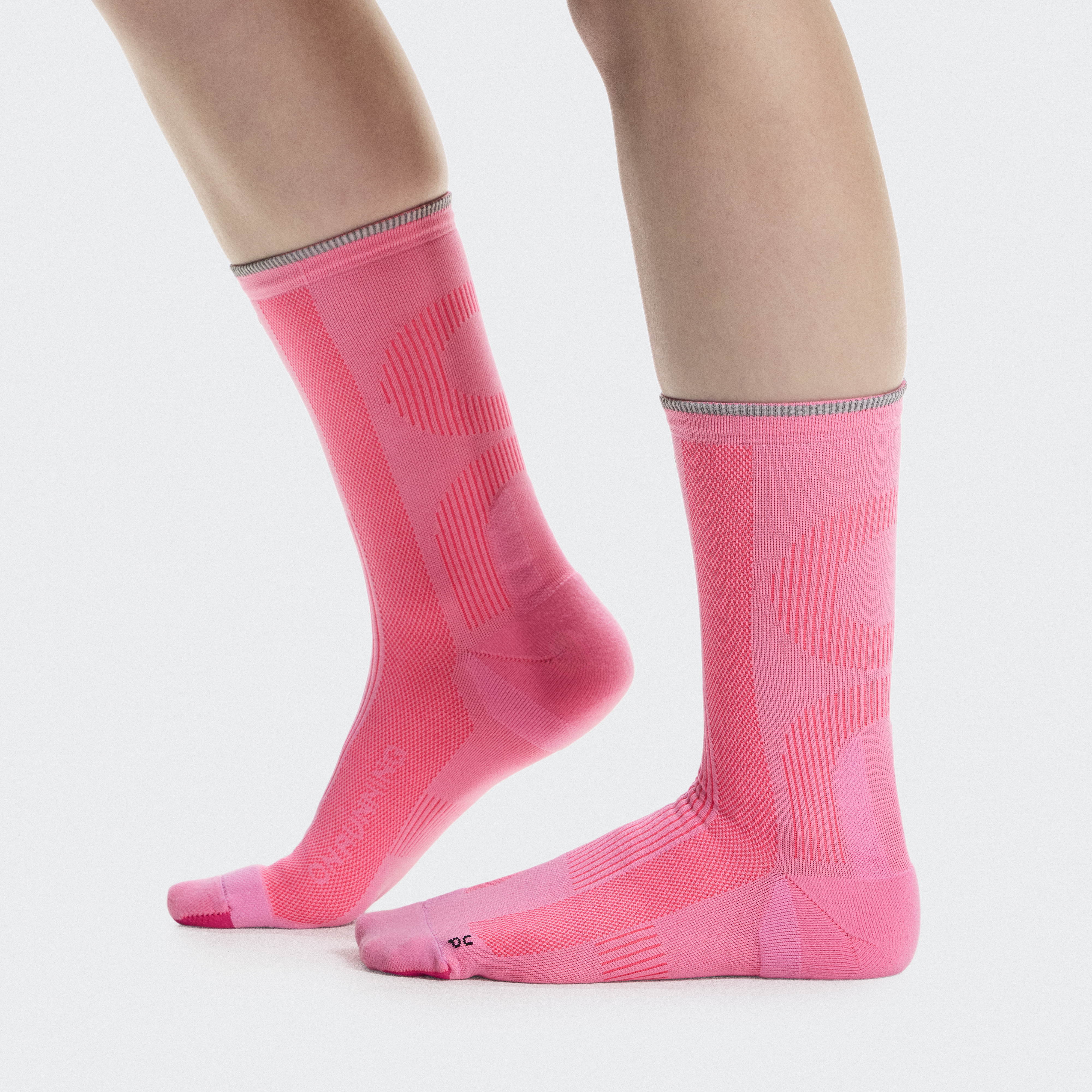 Elite Run Sock High in Raspberry/Pink