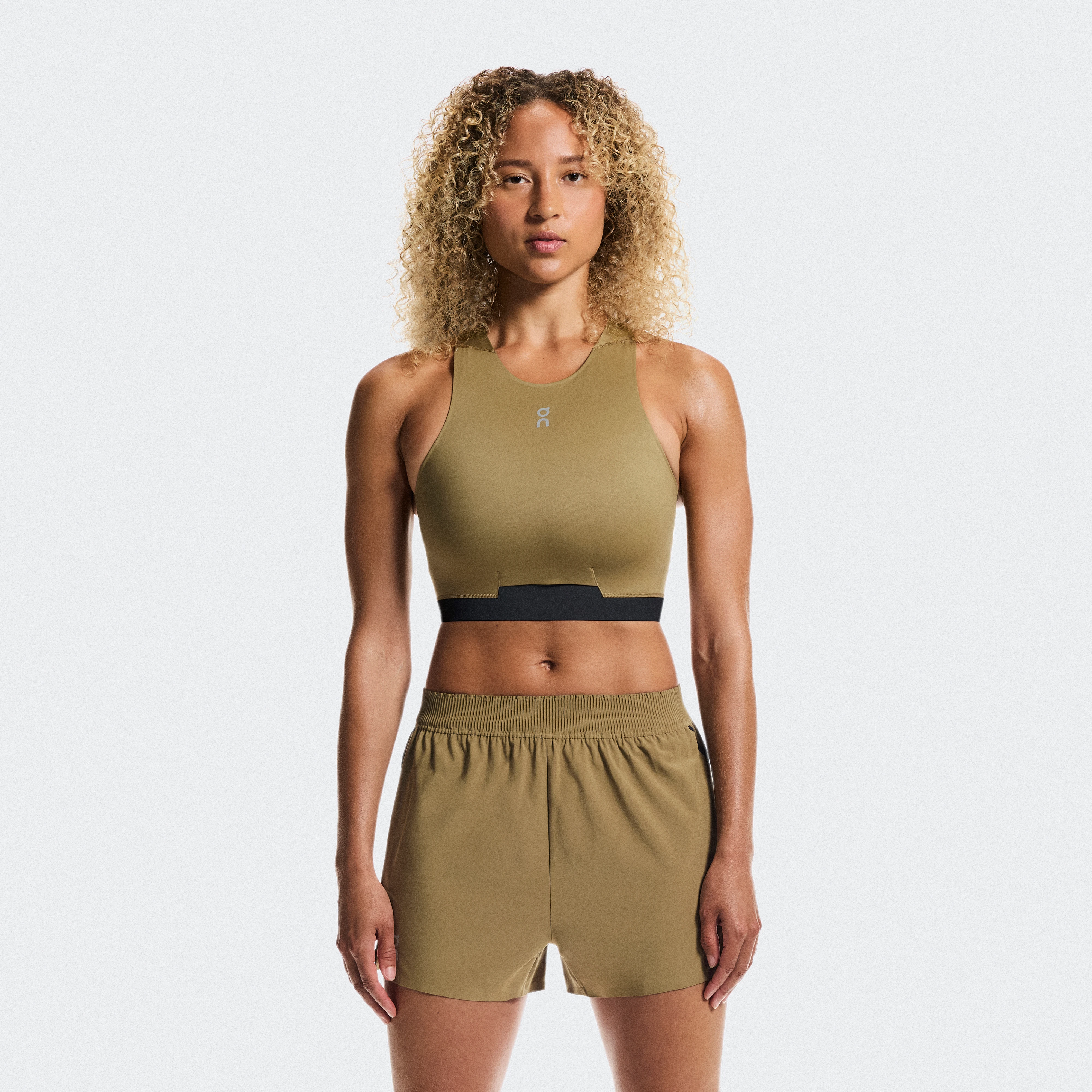 On Train 2-in-1 Crop Brown Women Women – HIIT, versatile training, 2-in-1 crop Tops and t-shirts