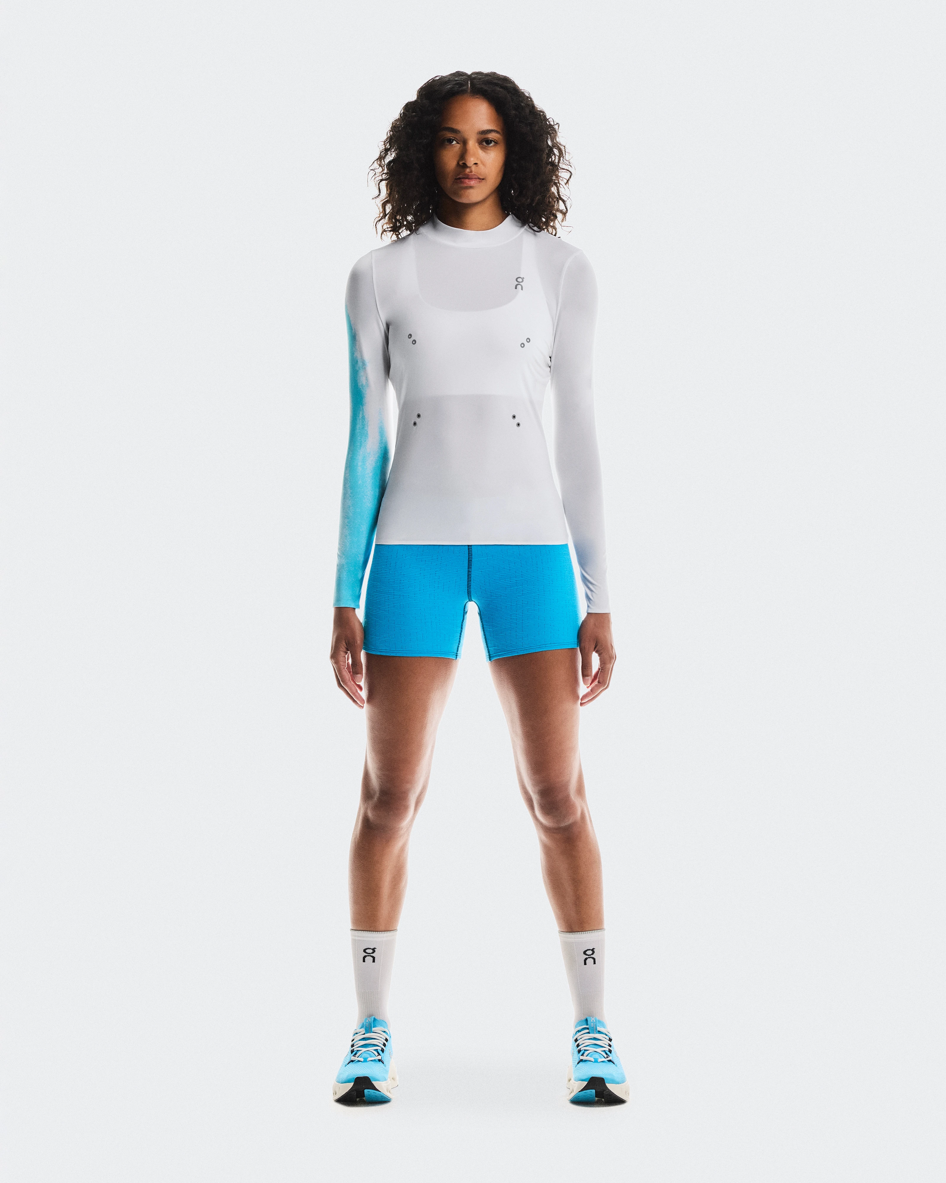 On Pace Long-T White & Horizon Women Tops and t-shirts