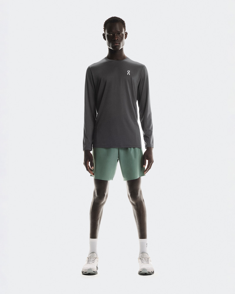 On Men's 7" Performance Shorts in Olive, Size: XXL, Polyamide/Polyester