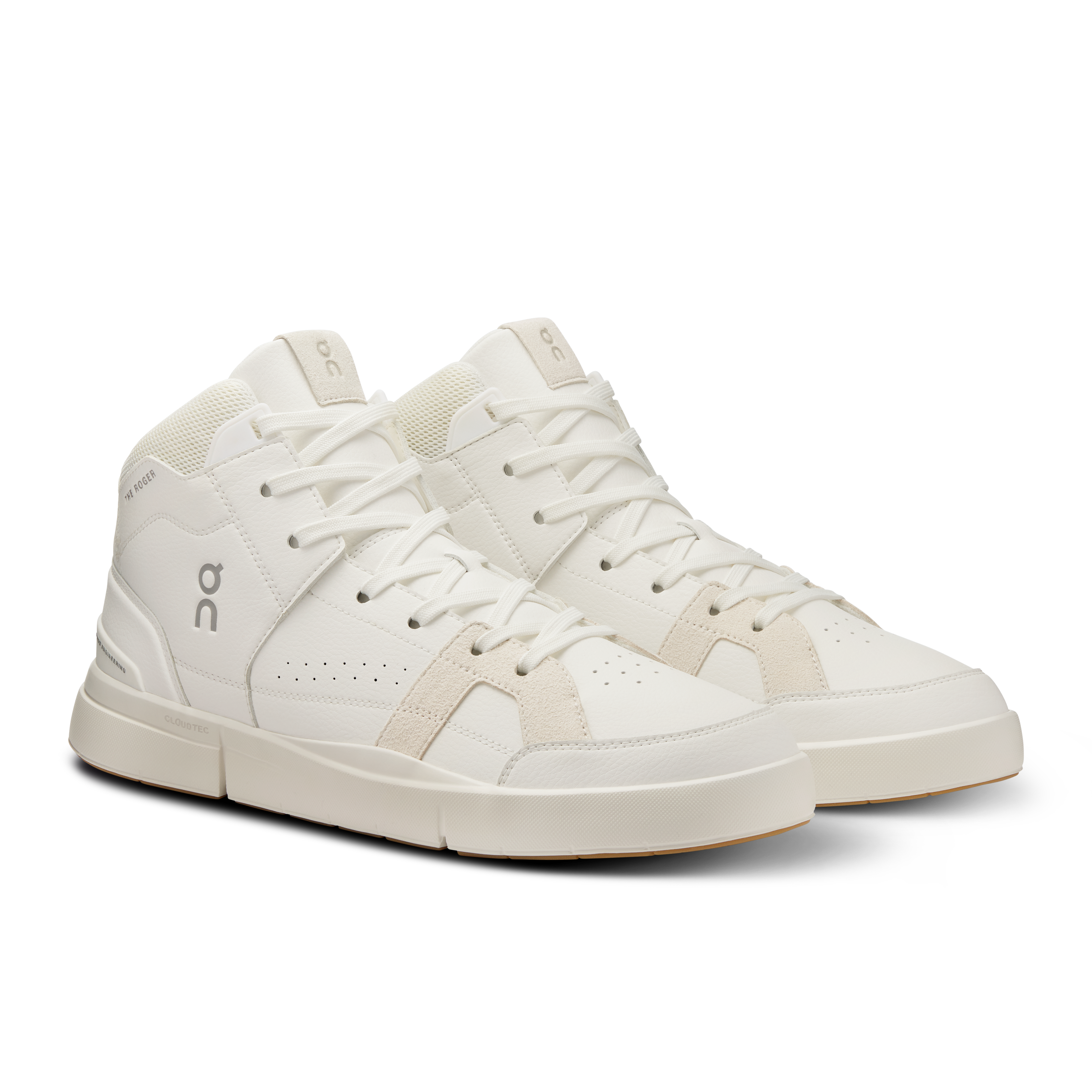 On THE ROGER Clubhouse Mid White & Sand Hombre Vida activa Calzado