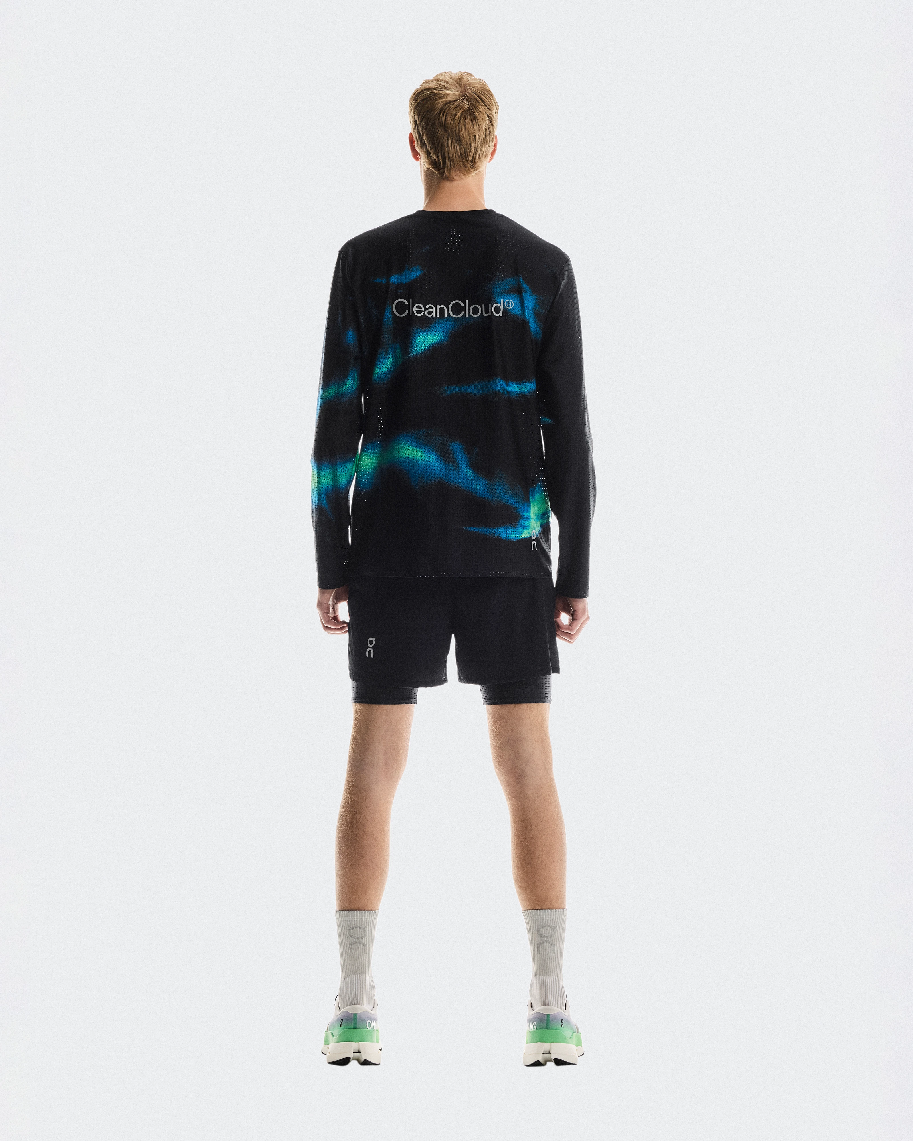 On Pace Mesh Long-T Black & Horizon Men Tops and t-shirts
