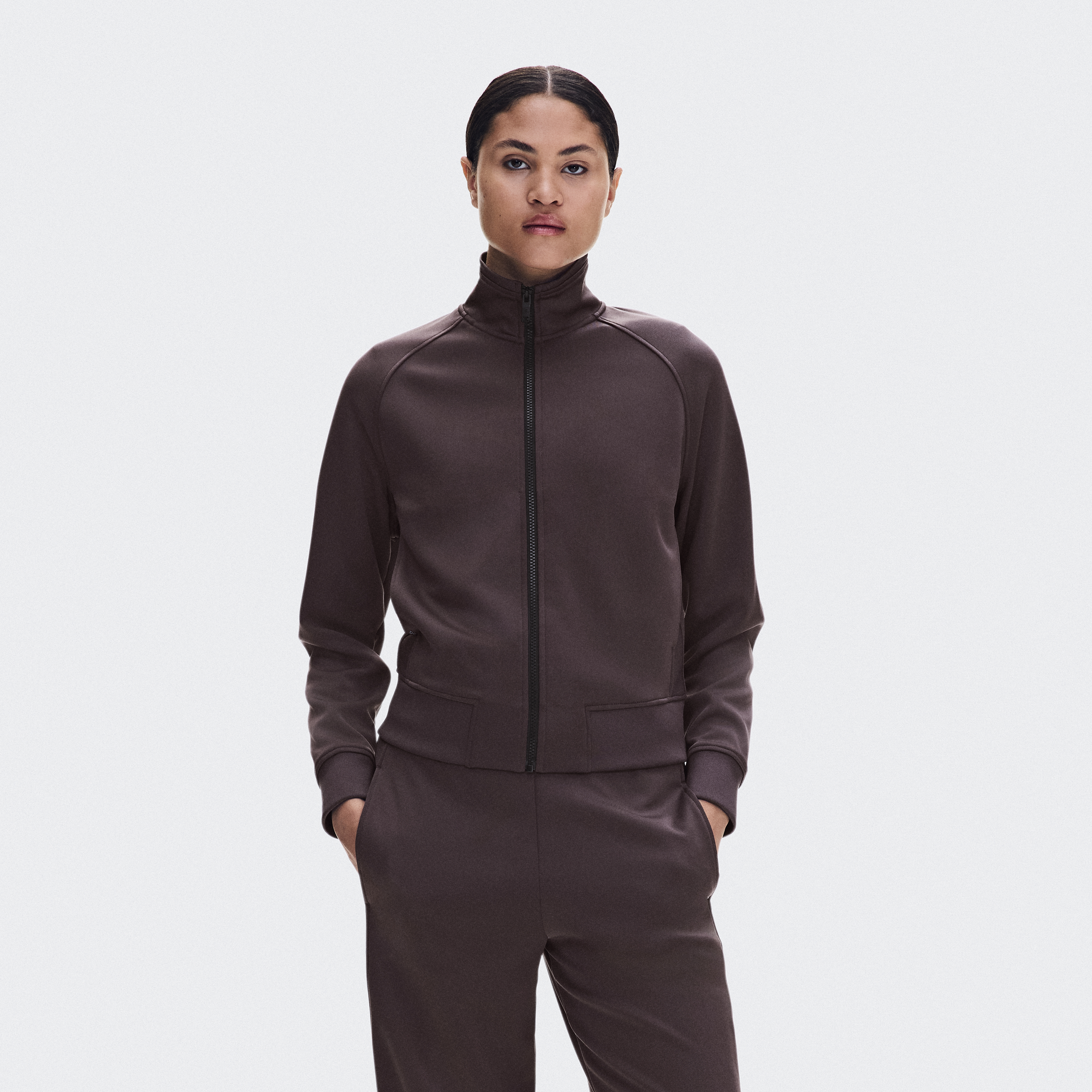 Courtside Full-Zip Jacket in Mulberry