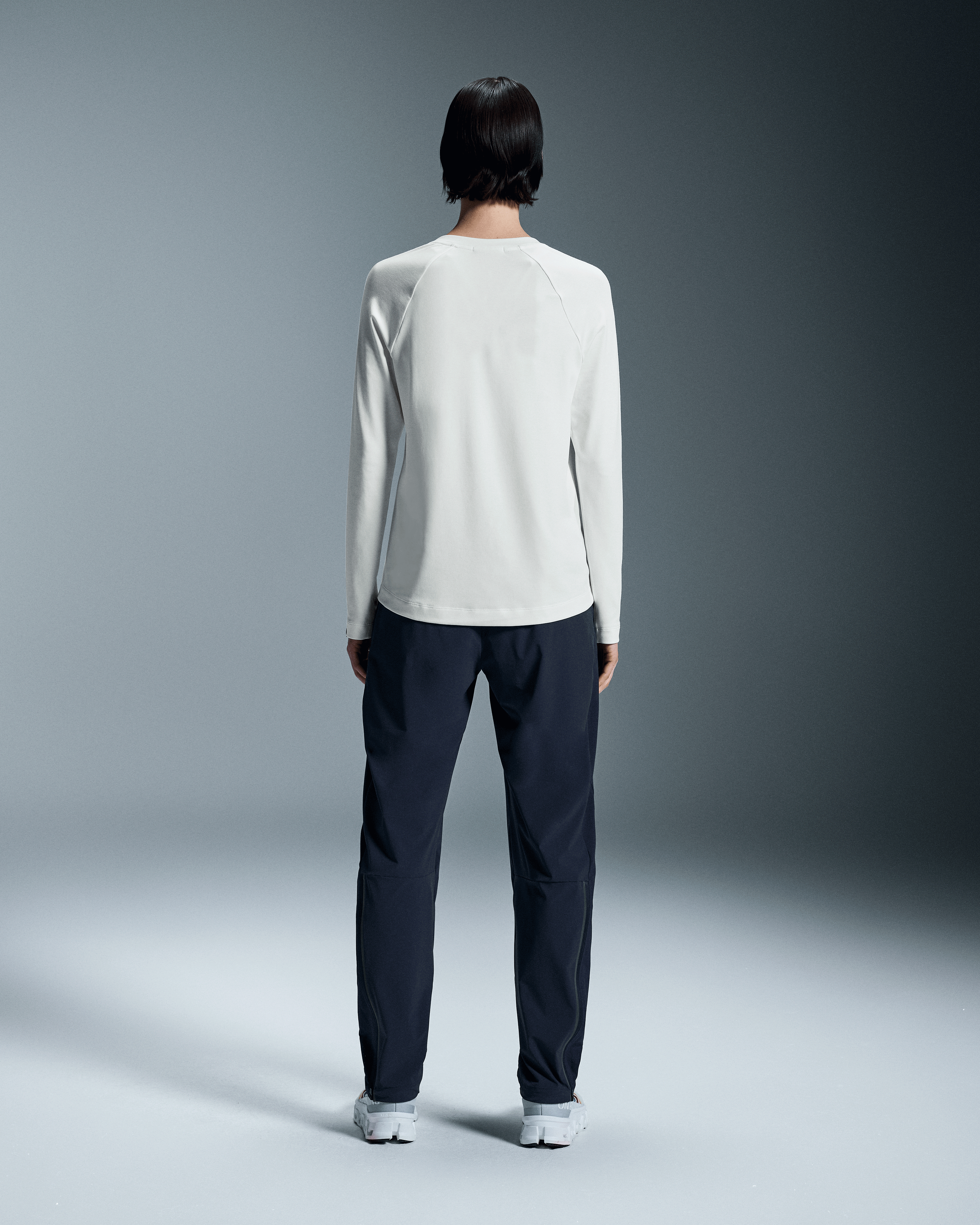 On Swiss Olympic Focus Long-T Undyed-White Women Tops and t-shirts