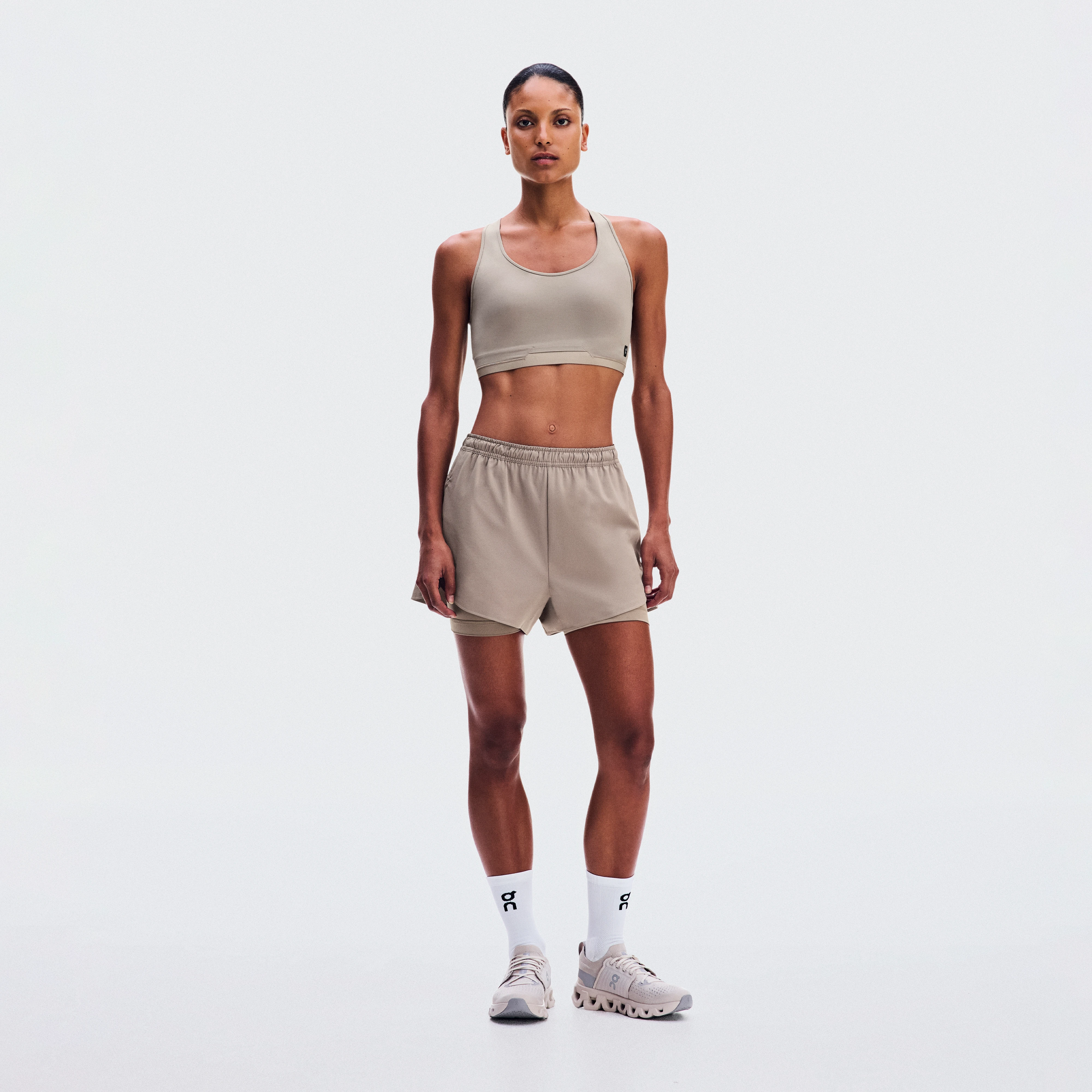On Train 2-in-1 Shorts Clay Women – High-intensity training Shorts