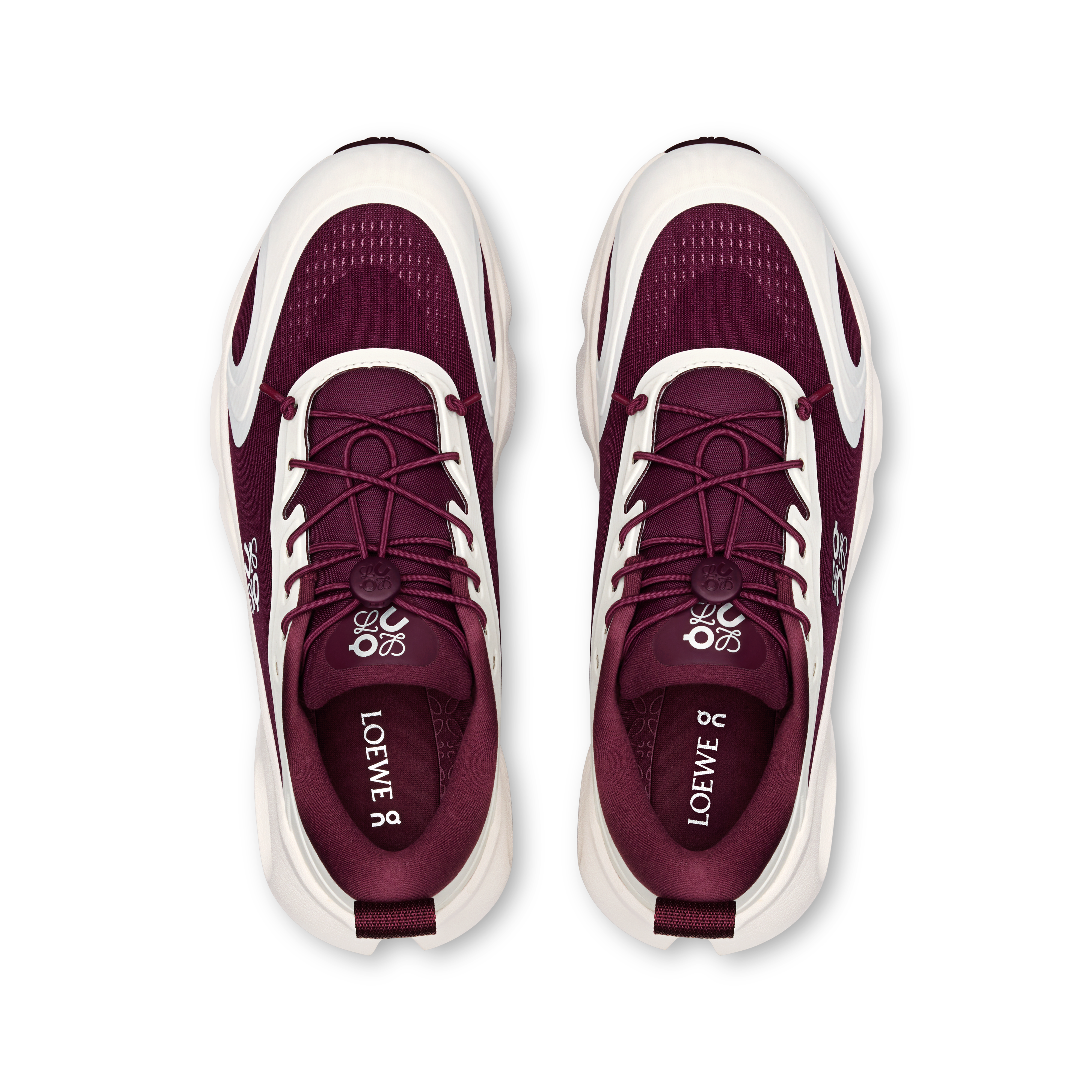 On Cloudsolo LOEWE Burgundy & Eggshell Women Active life Shoes