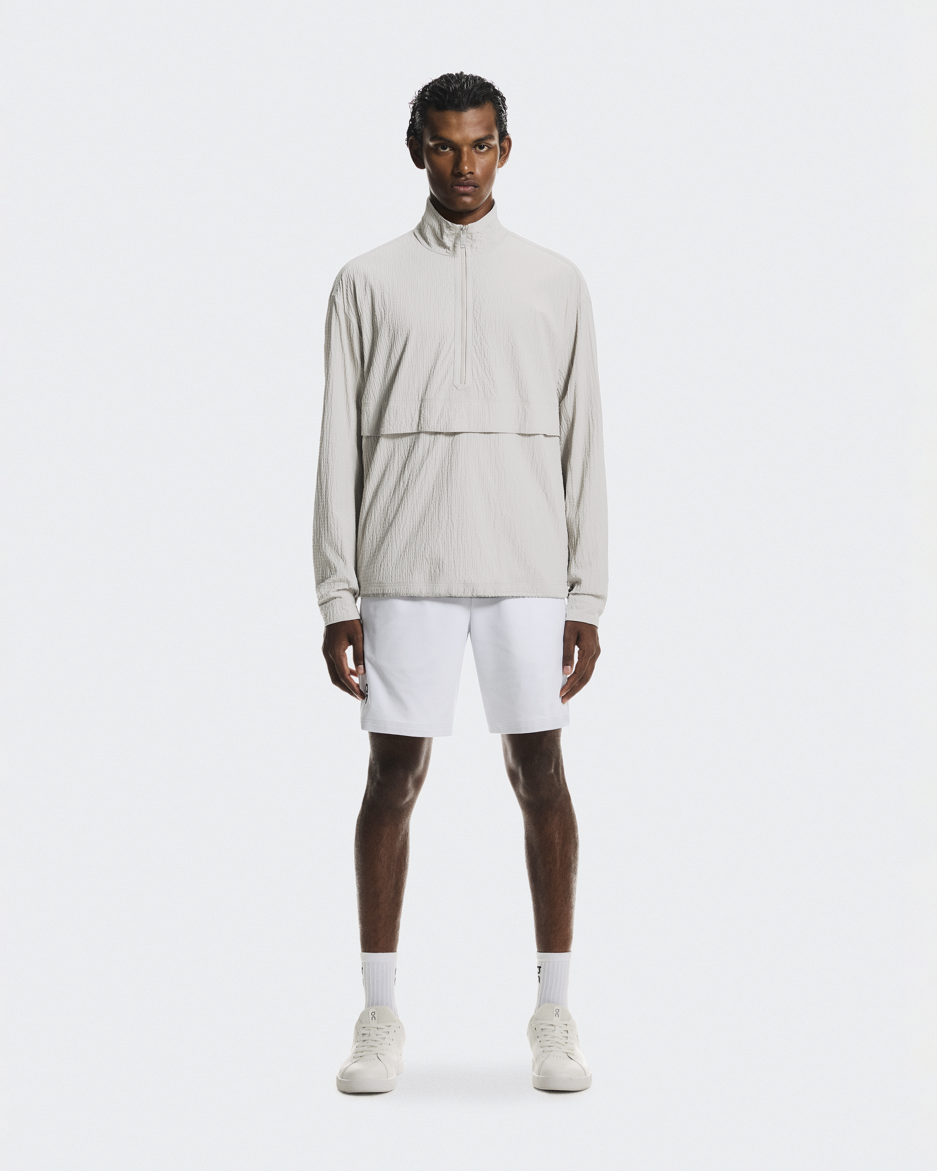 Courtside 1/2 Zip Eaze Hoodie in Sand