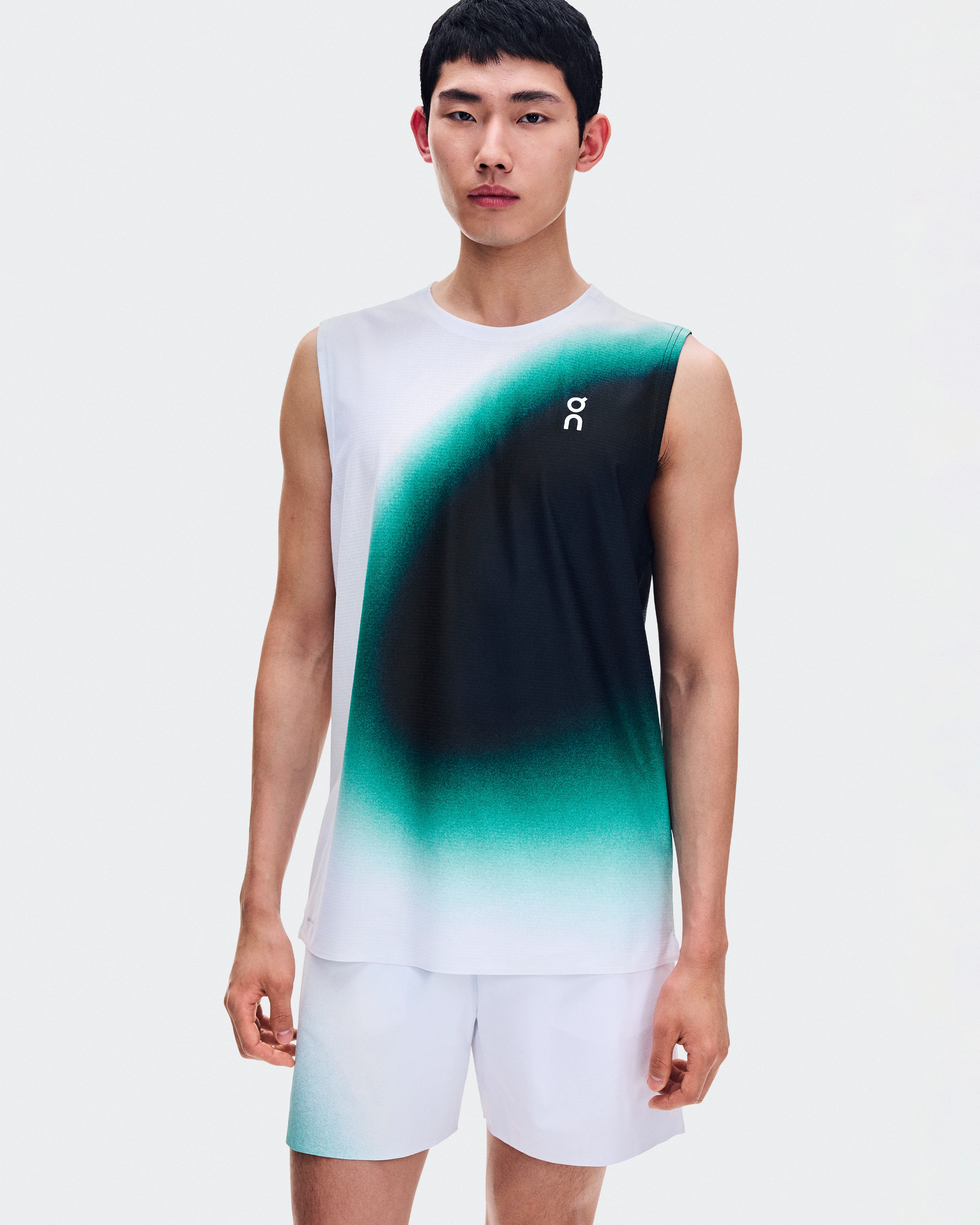 On Court Tank Swing White & Neem Men Tops and t-shirts
