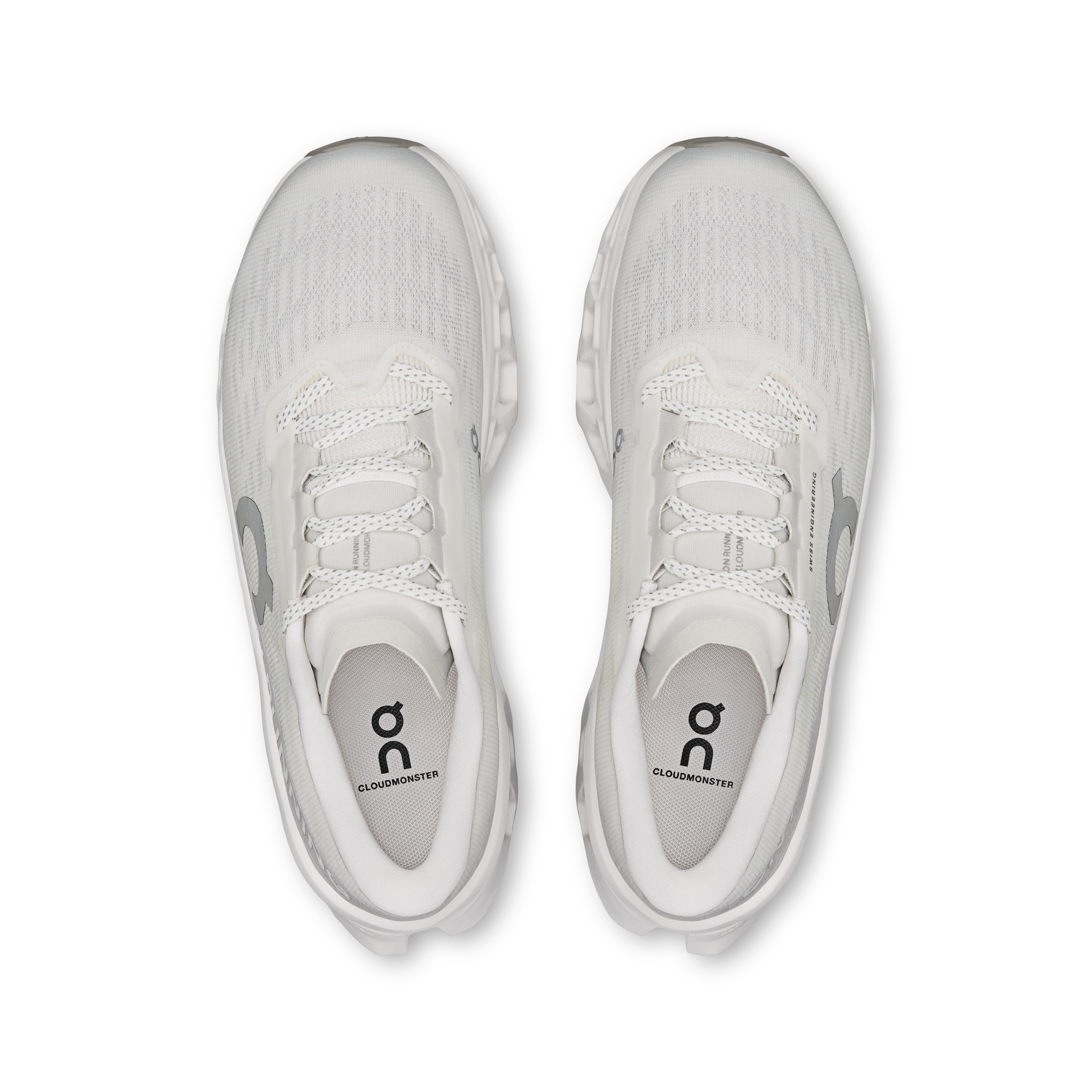 On Cloudmonster 3 White & Wolf Femme Running sur route Chaussures