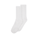 Terry Sock High in White